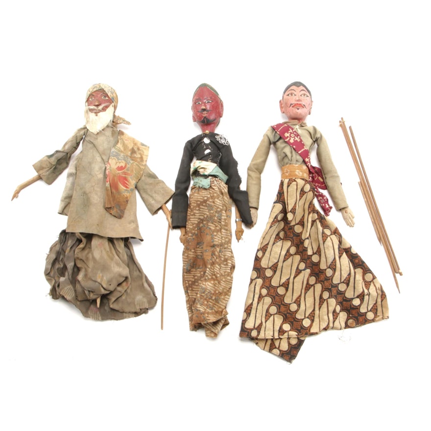 Indonesian Handmade Wayang Golek Wooden Puppets
