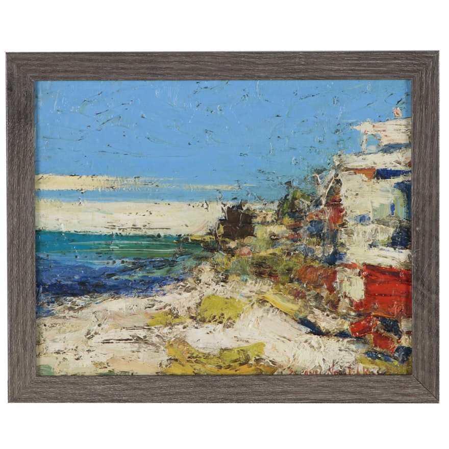 Serguel Novitchkov Oil Painting of Abstract Landscape