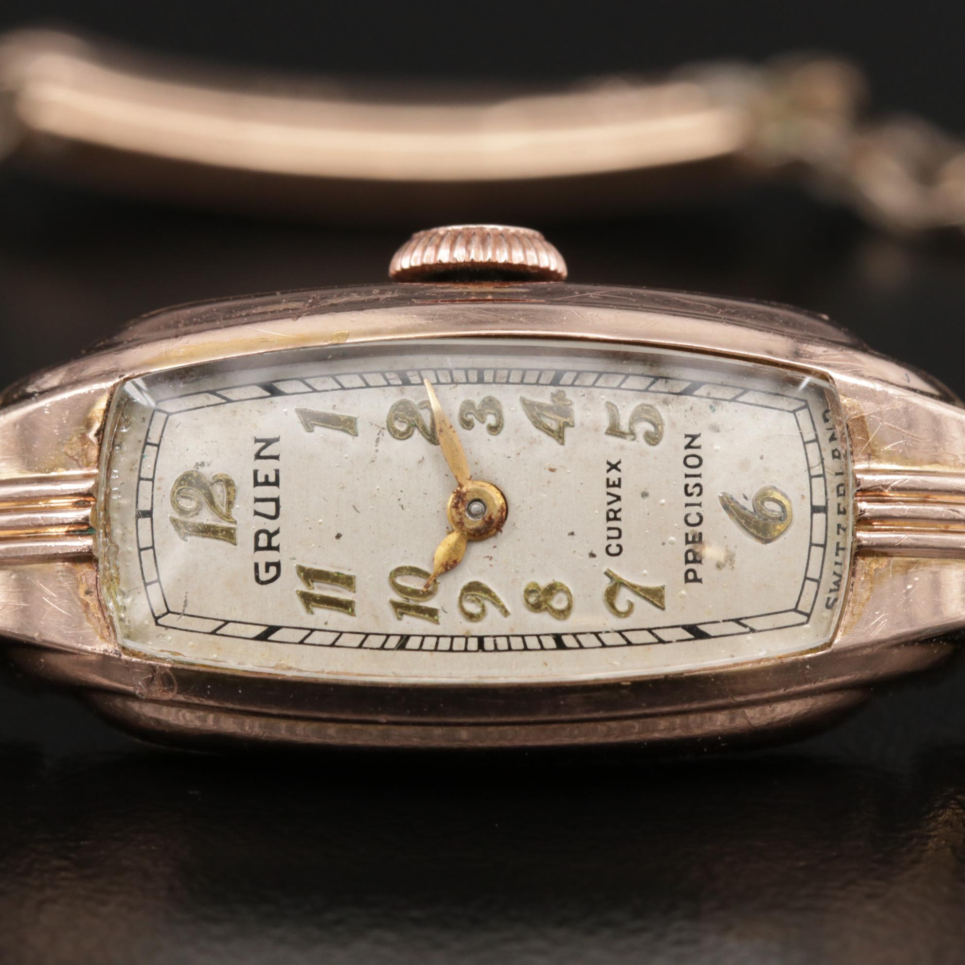 10K Gold Filled Gruen Veri-Thin and Curvex Watches, Vintage