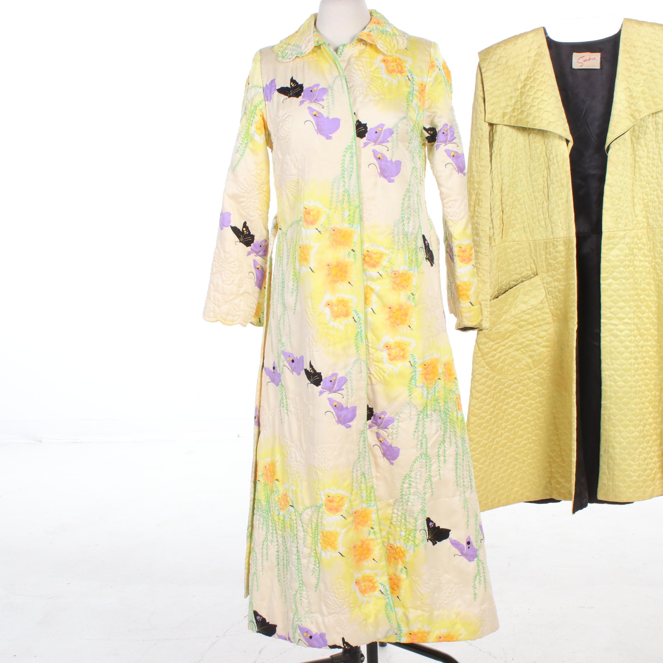 Nordstrom and Sandora Quilted House Coats, Vintage