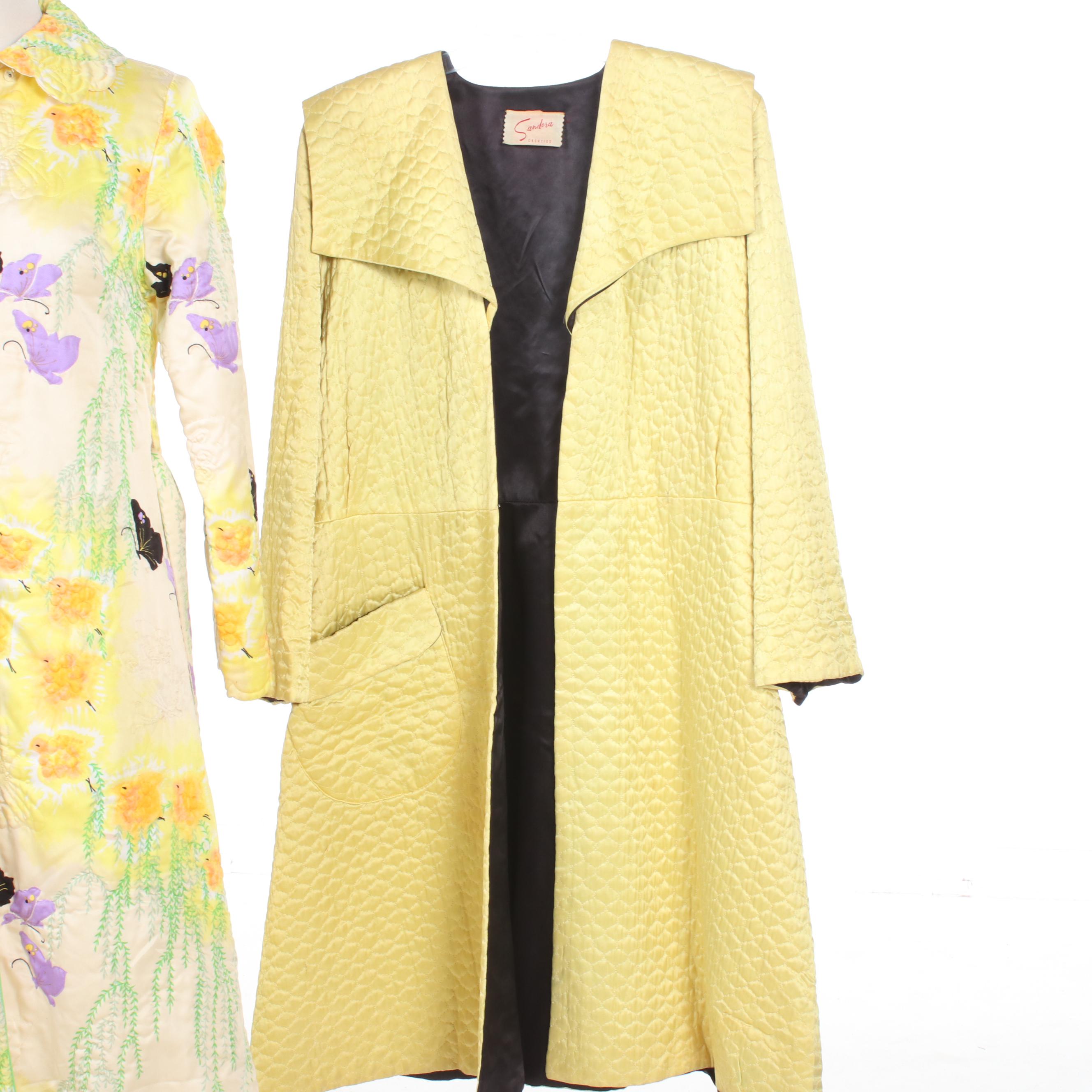 Nordstrom and Sandora Quilted House Coats, Vintage