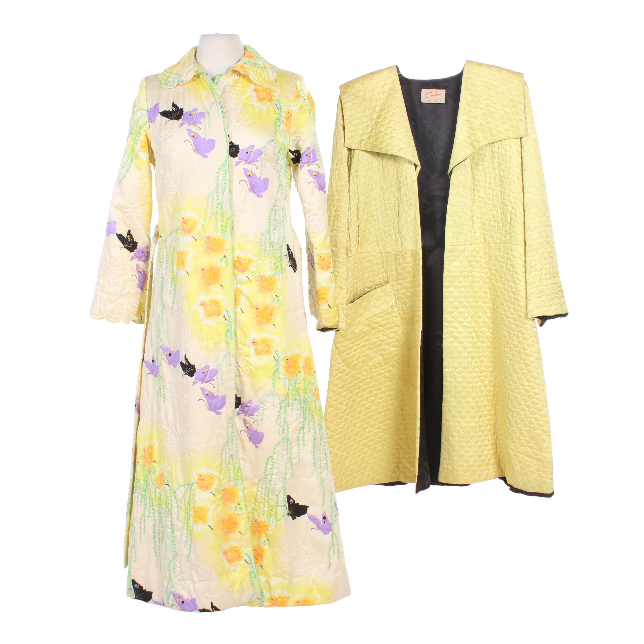 Nordstrom and Sandora Quilted House Coats, Vintage