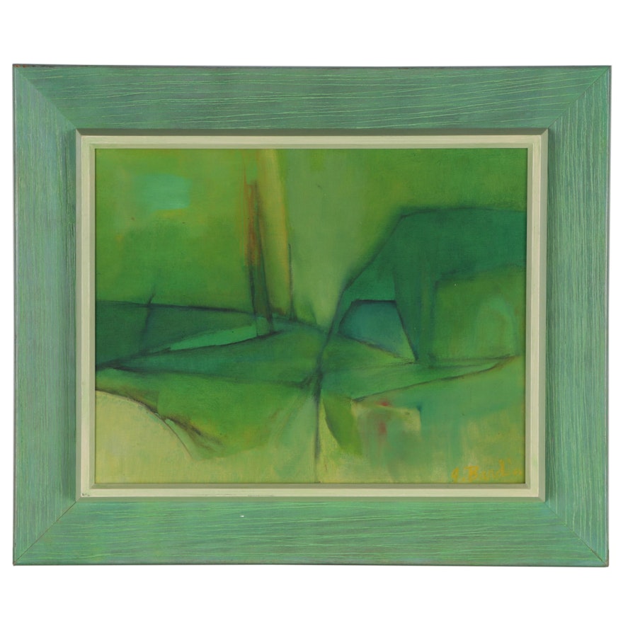 Jesse Redwin Bardin Abstract Oil Painting