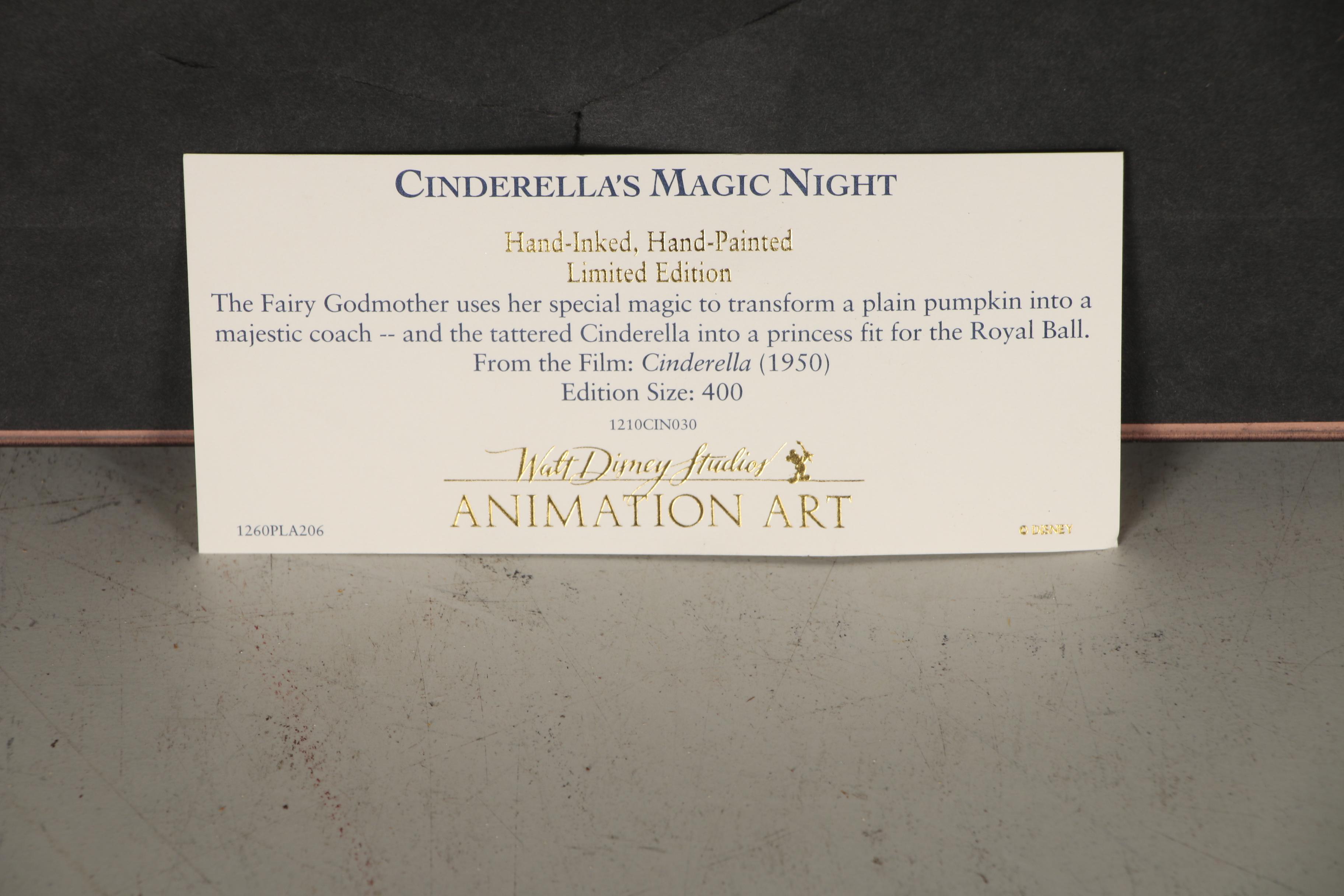 Walt Disney Studios Animation Cel "Cinderella's Magic Night"