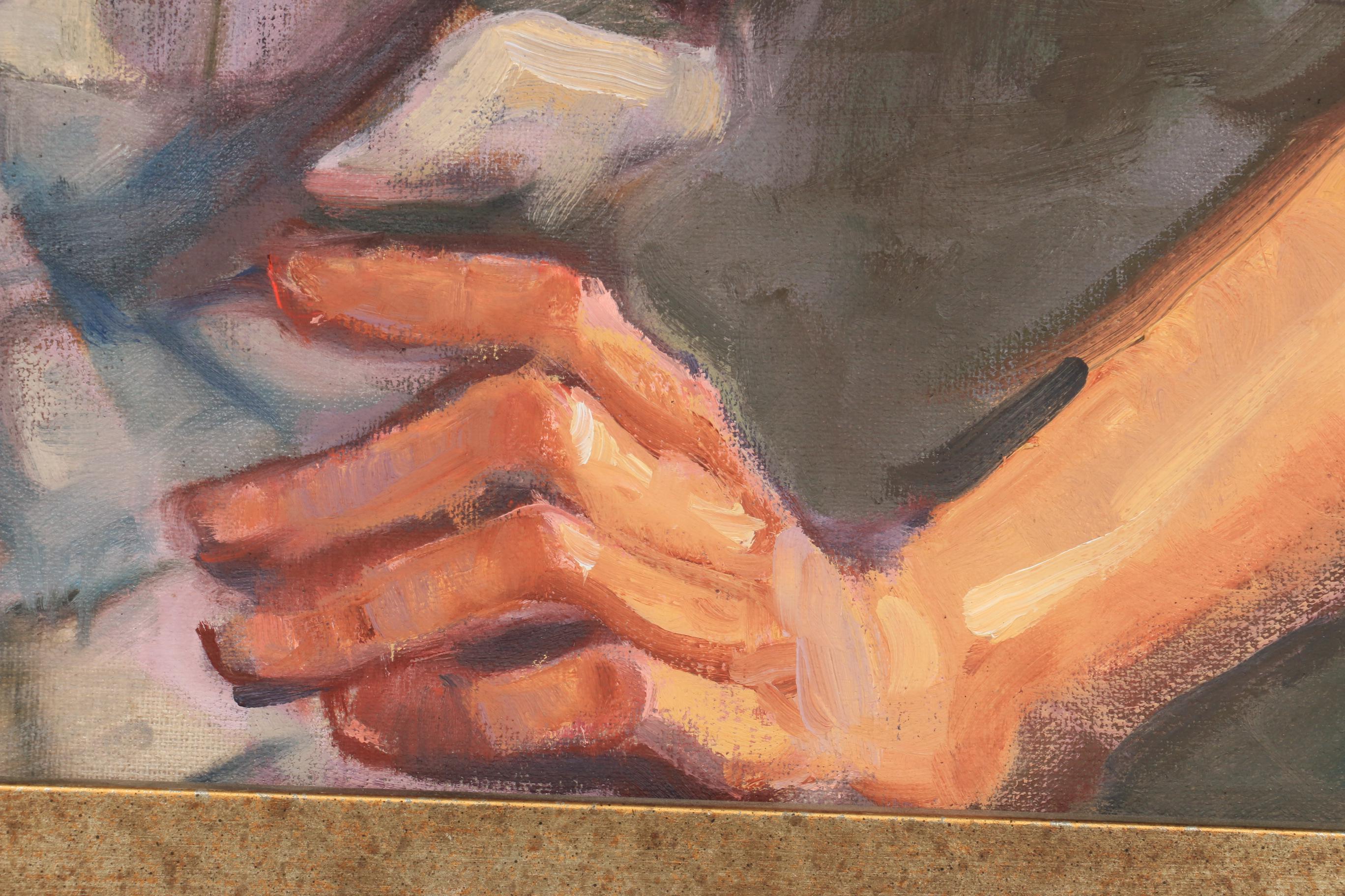 Nancy A. Dusenberry Figural Oil Painting