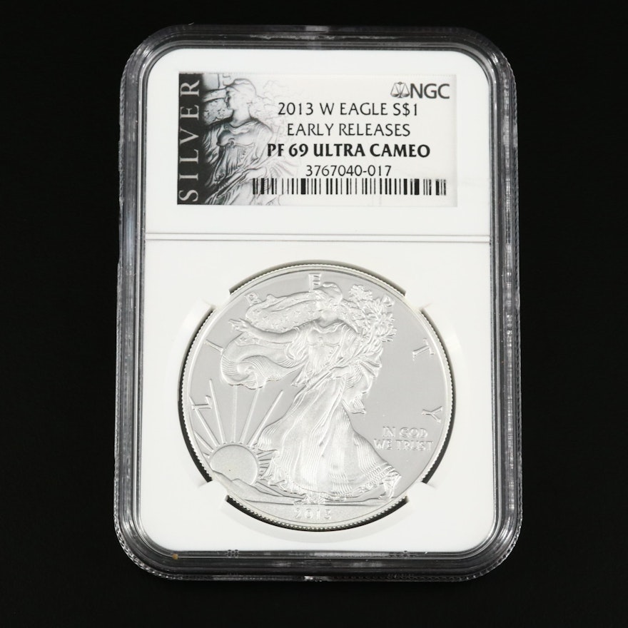 NGC Graded PF69 Ultra Cameo 2013-W American Silver Eagle