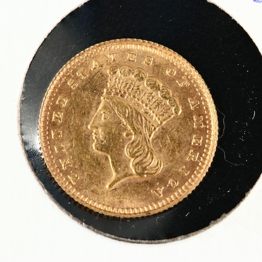 1874 Indian Princess Head Type III Gold Dollar