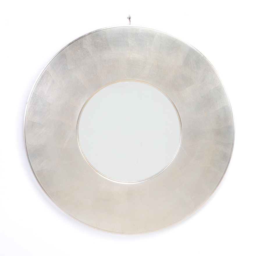 Silver Leaf Circular Wall Mirror