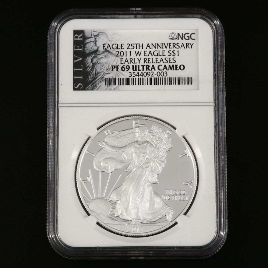 NGC Graded PF69 Ultra Cameo 2011-W Proof American Silver Eagle