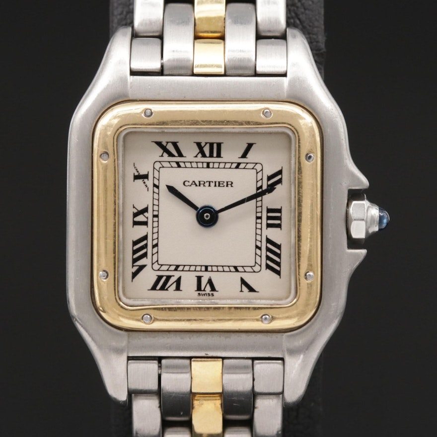 Cartier Panthere 18K Gold and Stainless Steel Quartz Wristwatch