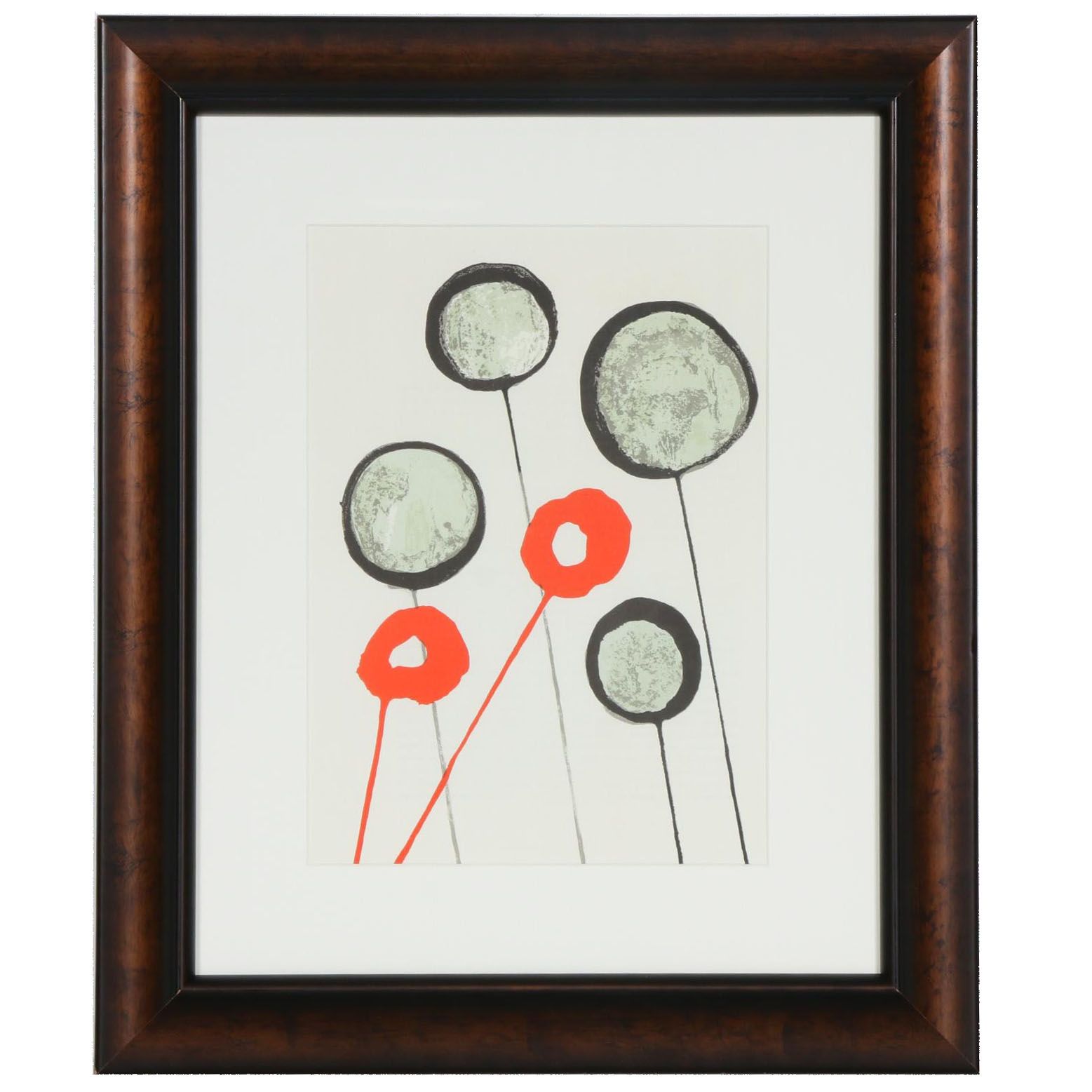 Alexander Calder Color Lithograph for "Derrière le Miroir", 1966