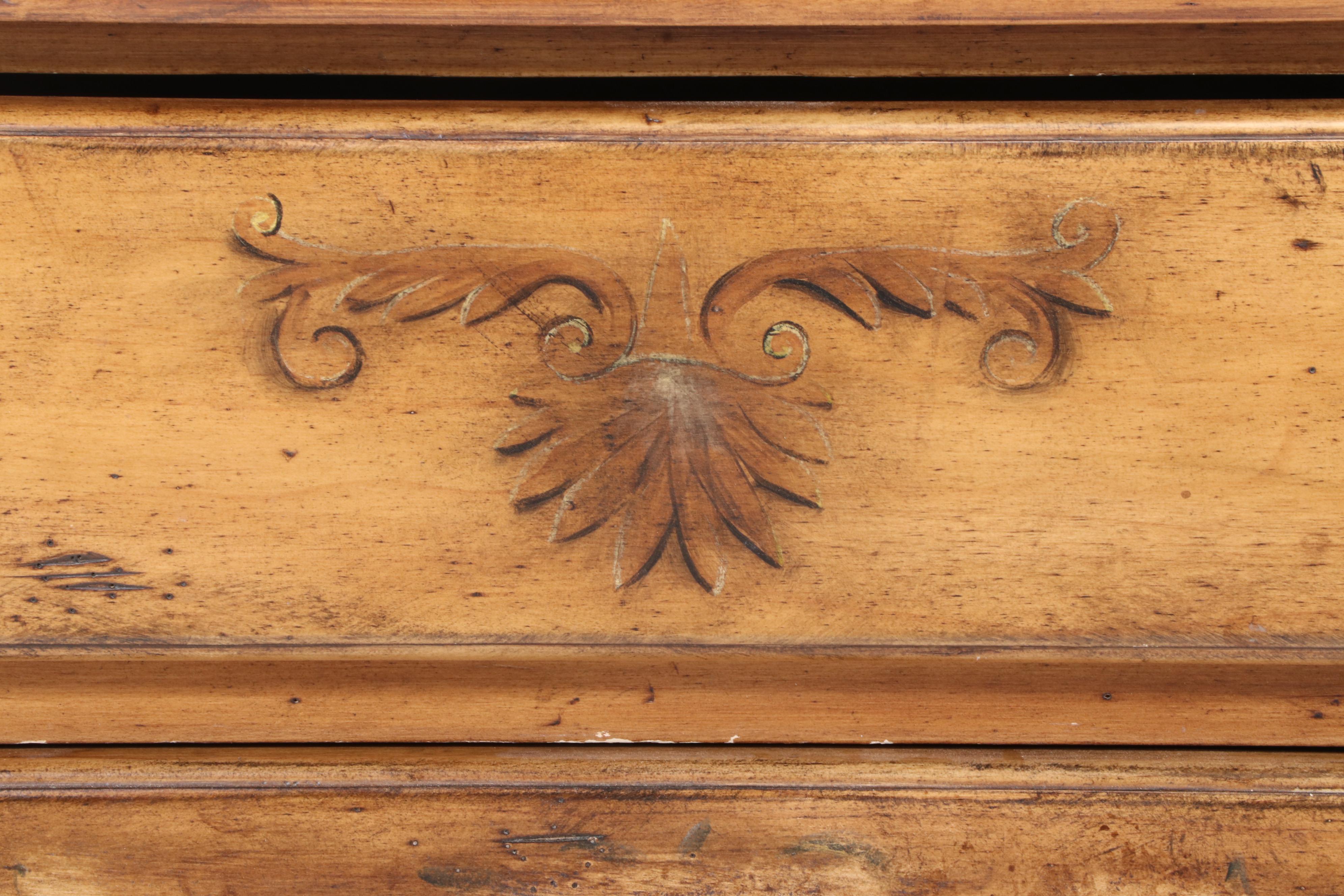Schnadig Paint-Decorated Wood Chest of Drawers, Late 20th Century