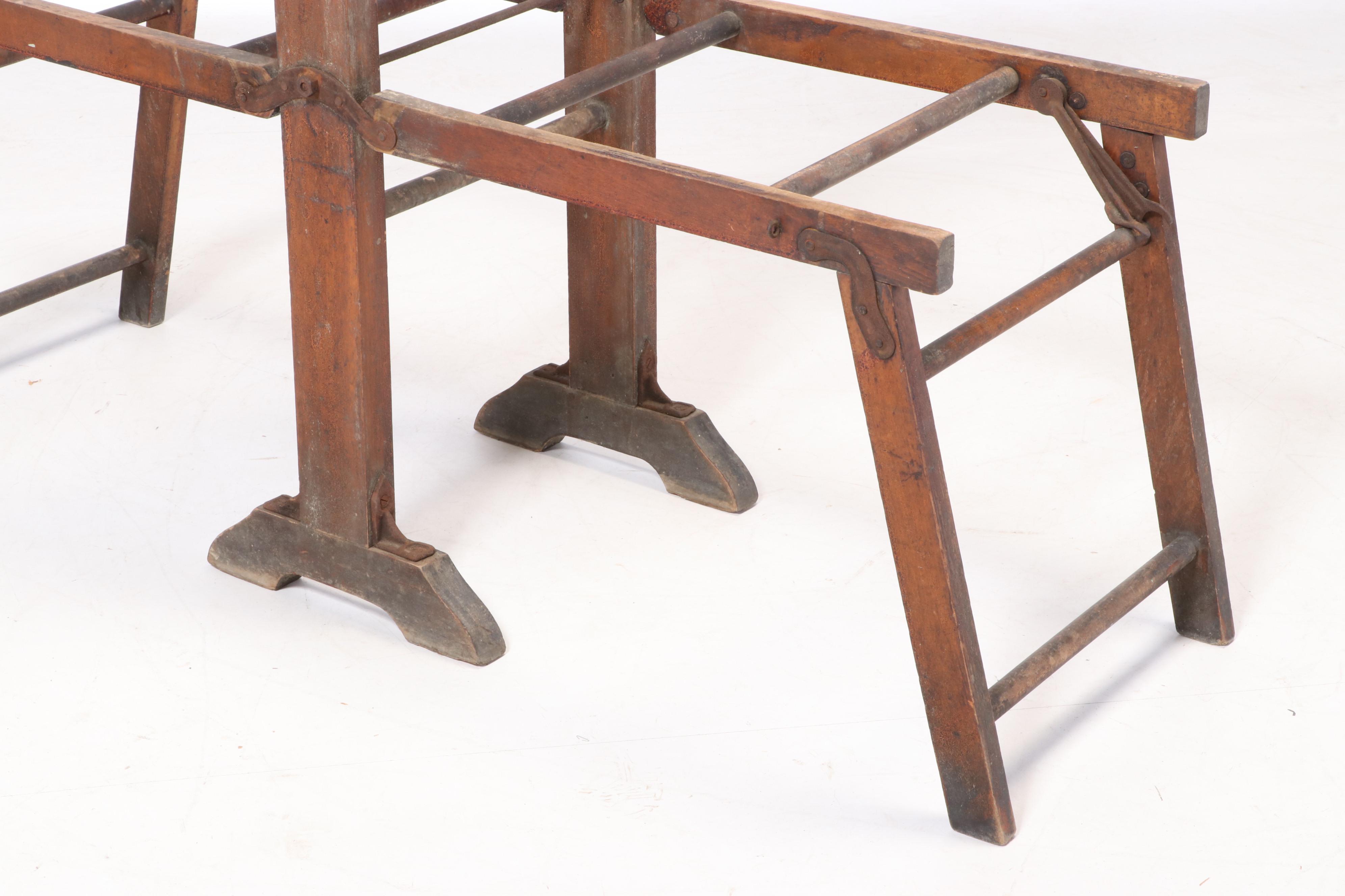 Lovell Mfg. Co. "Anchor Brand" Wood Clothes Wringer with Collapsible Tub Stand