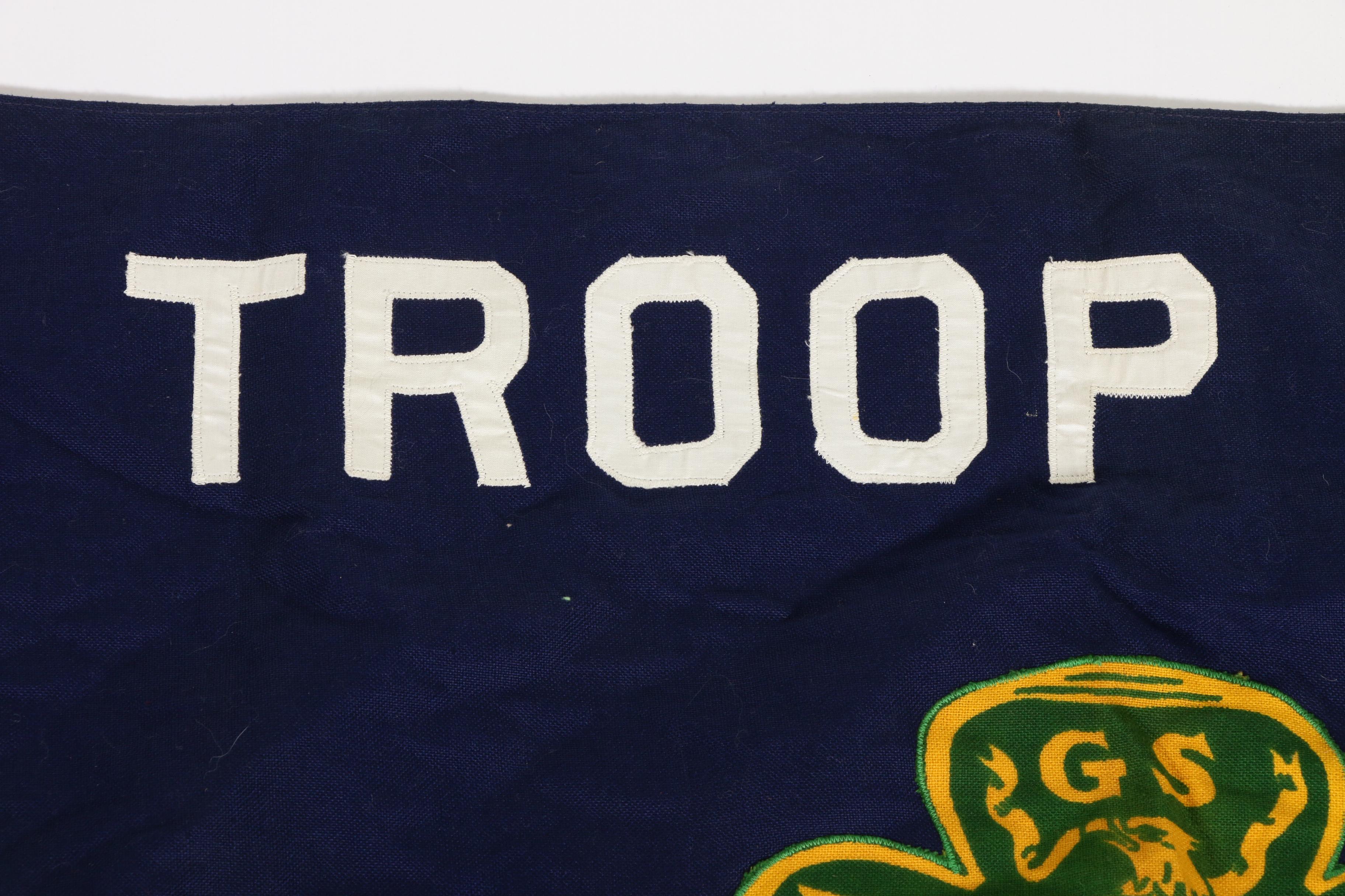 Girl Scout Troop Flag, Vintage