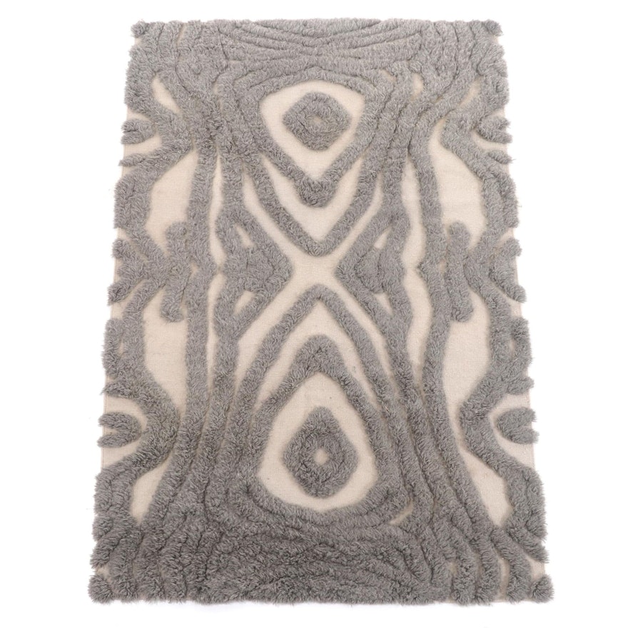 5'4 x 8'0 Handmade Moroccan Plush Wool Area Rug