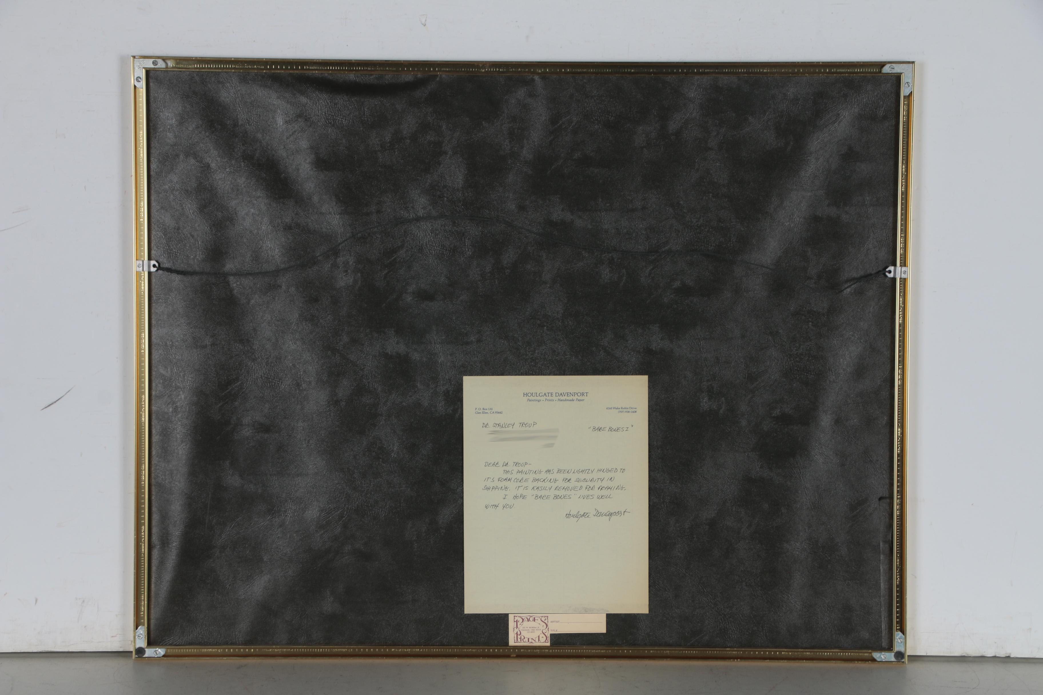 Houlgate Davenport Abstract Gouache Painting "Bare Bones I"