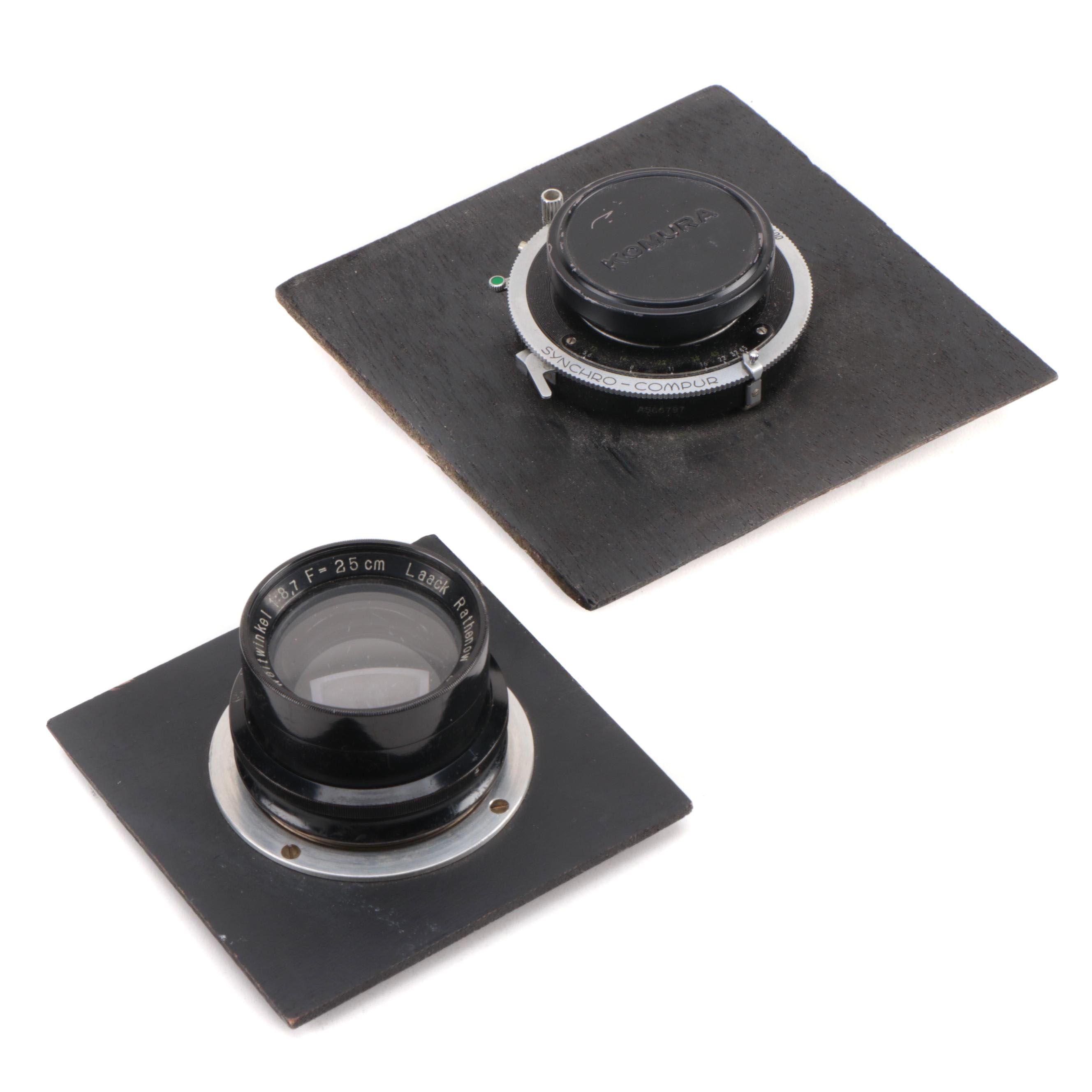 Komura Commercial 210mm f/6.3 and Laack Rathenow Dialytar 25cm f/8.7 Lenses