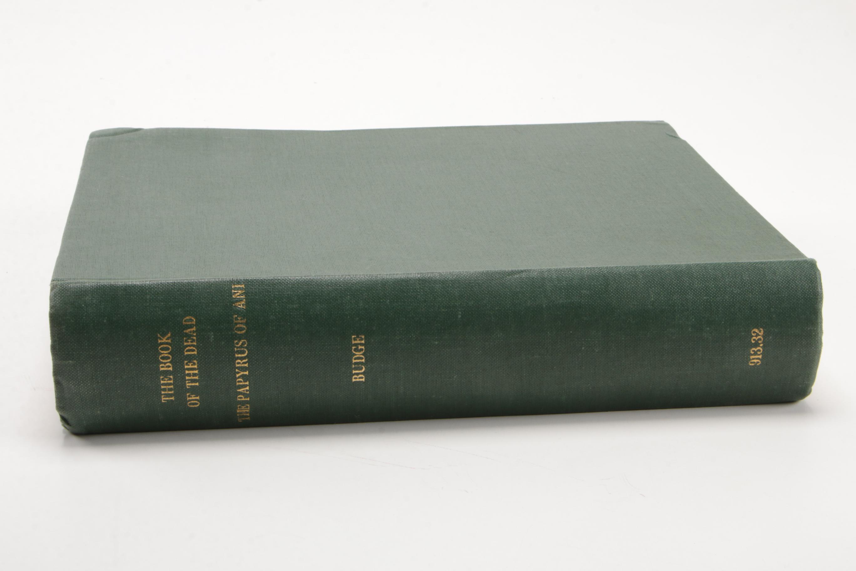 1895 First Edition "The Book of the Dead: The Papyrus of Ani" by E.A. Wallis