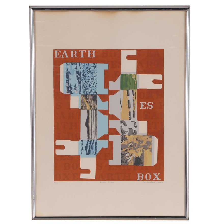 Sandra Bart Serigraph "Earth Boxes", 1972