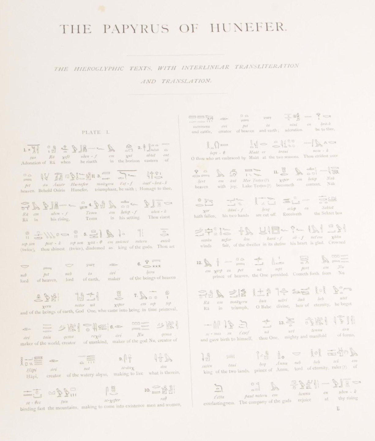 1899 "The Book of the Dead: Facsimiles of the Papyri of Hunefer, and Others"