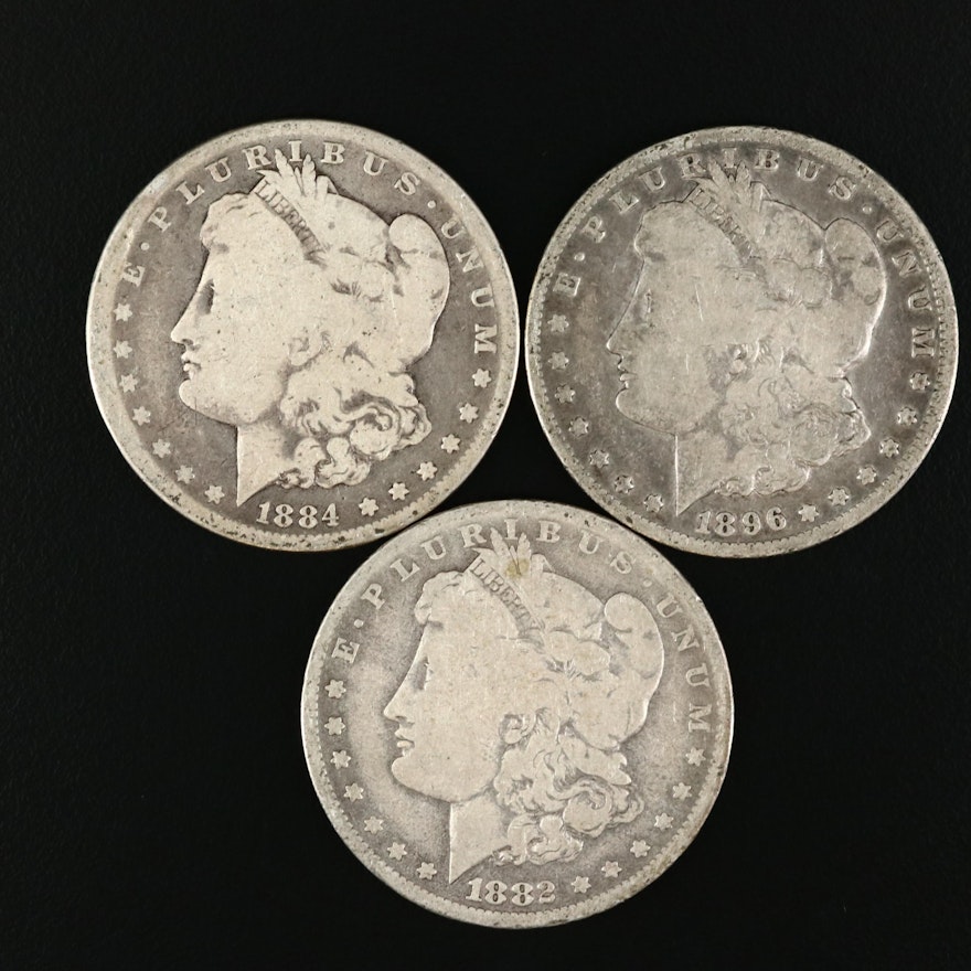 Morgan Silver Dollars Including Better Date 1884-S