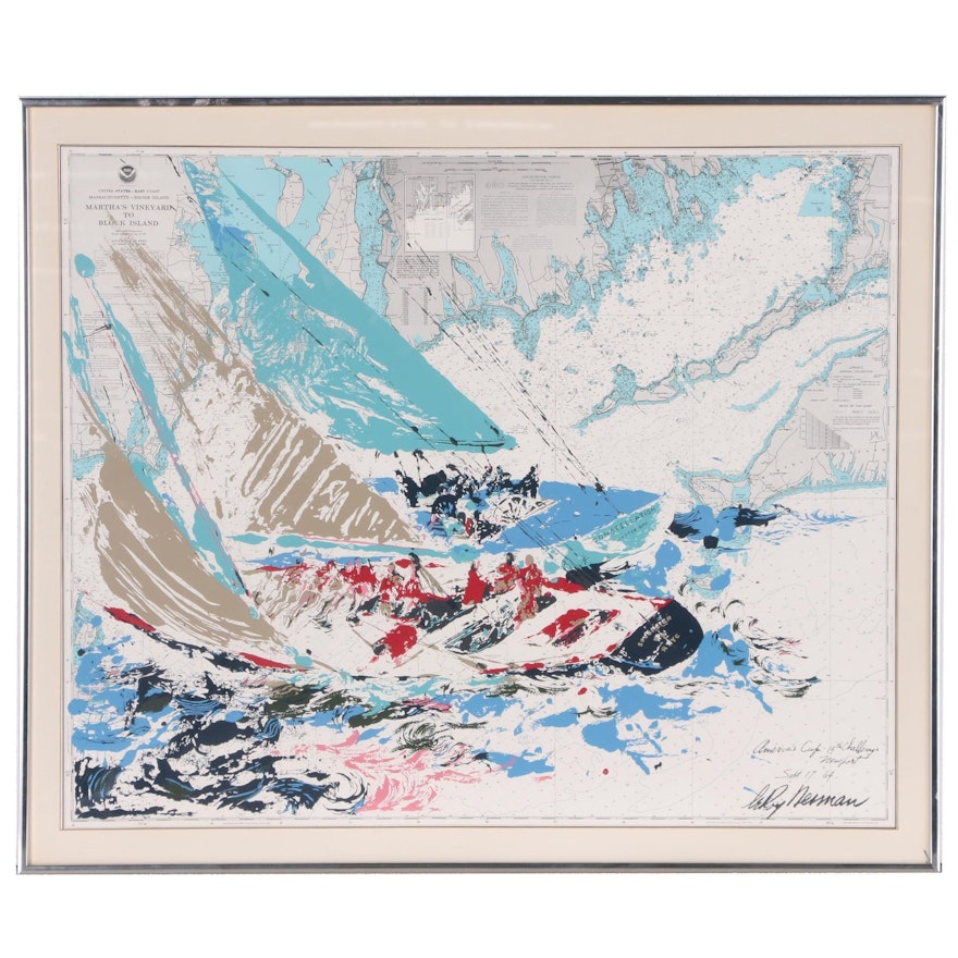 Serigraph after LeRoy Neiman "America's Cup 19th Challenge"