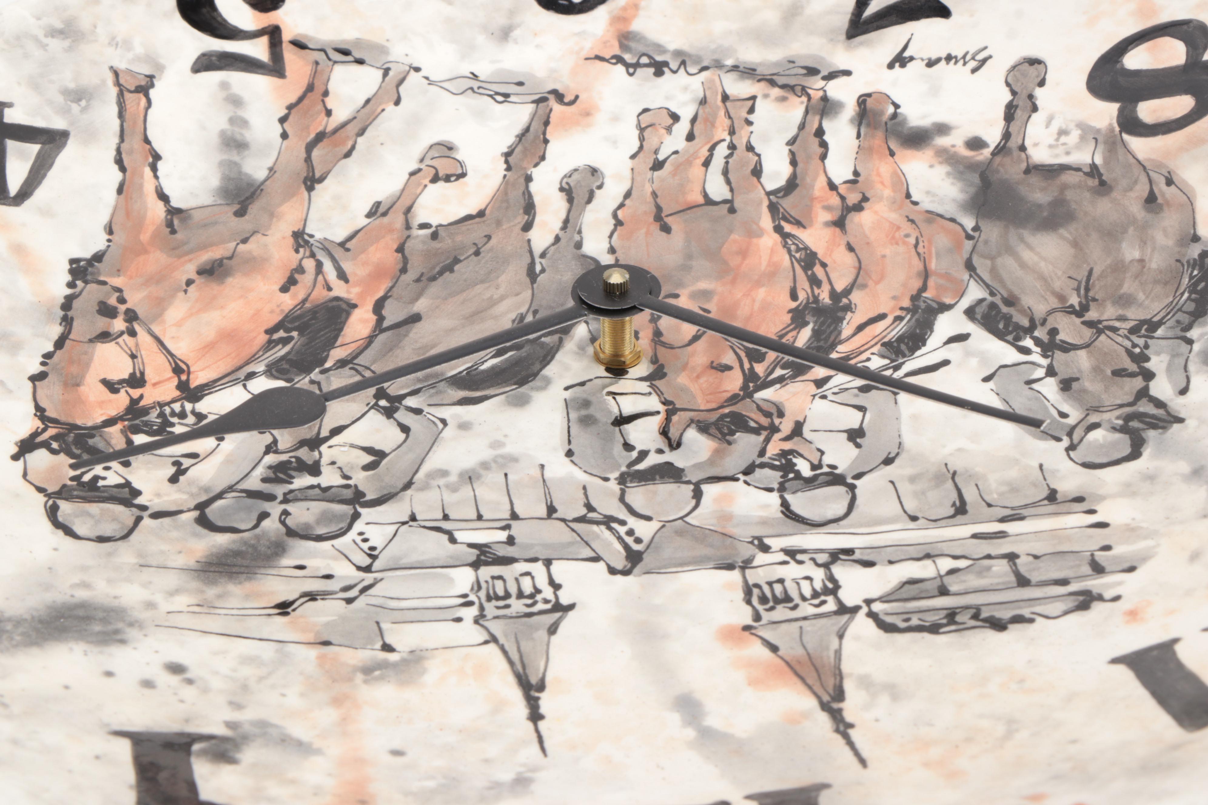 Susany Arts Kentucky Derby Ceramic Battery Operated Clock, 2014