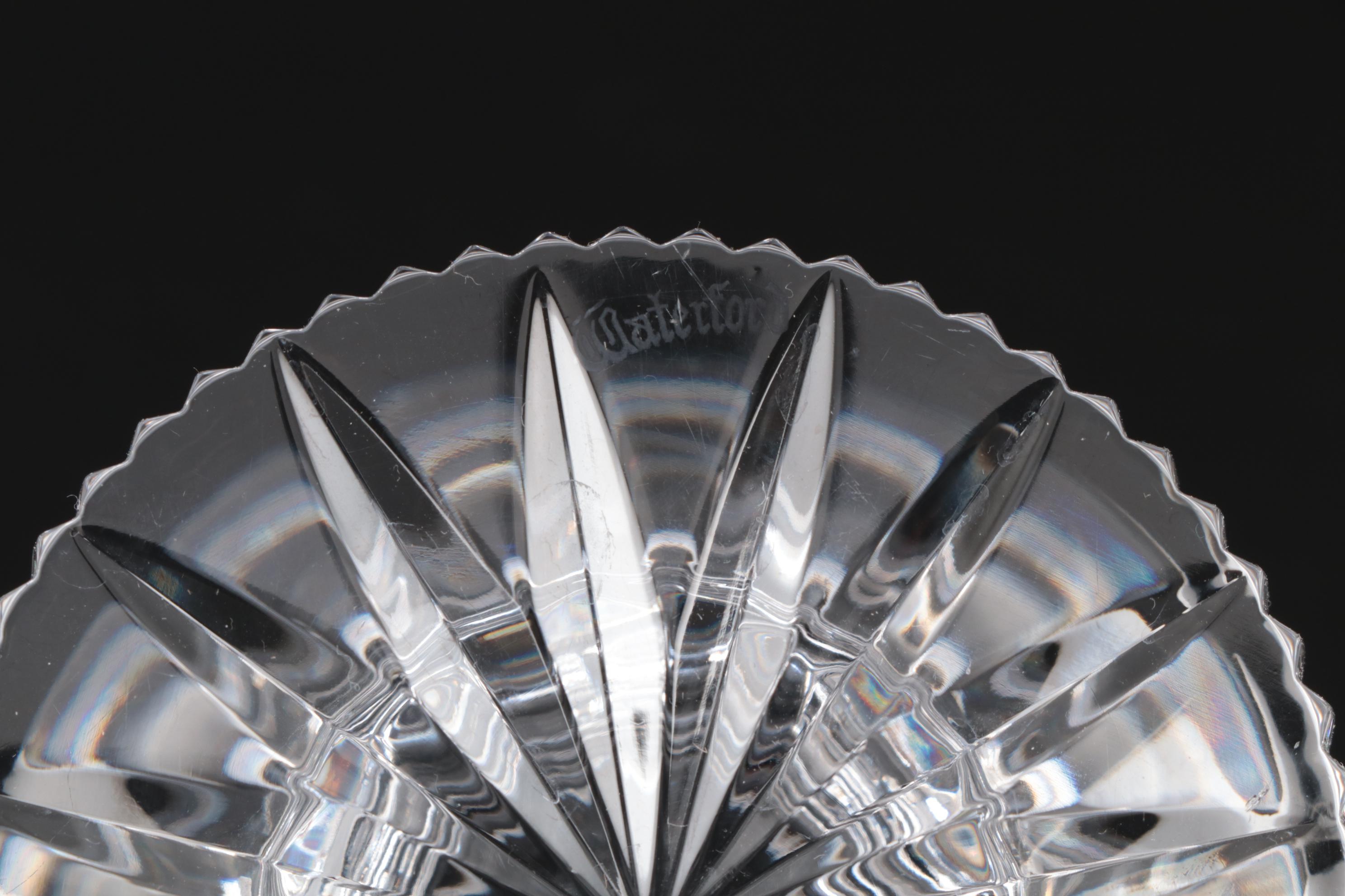 Waterford Crystal "Alana" and "Colleen" Hurricane Lamp Candle Holders