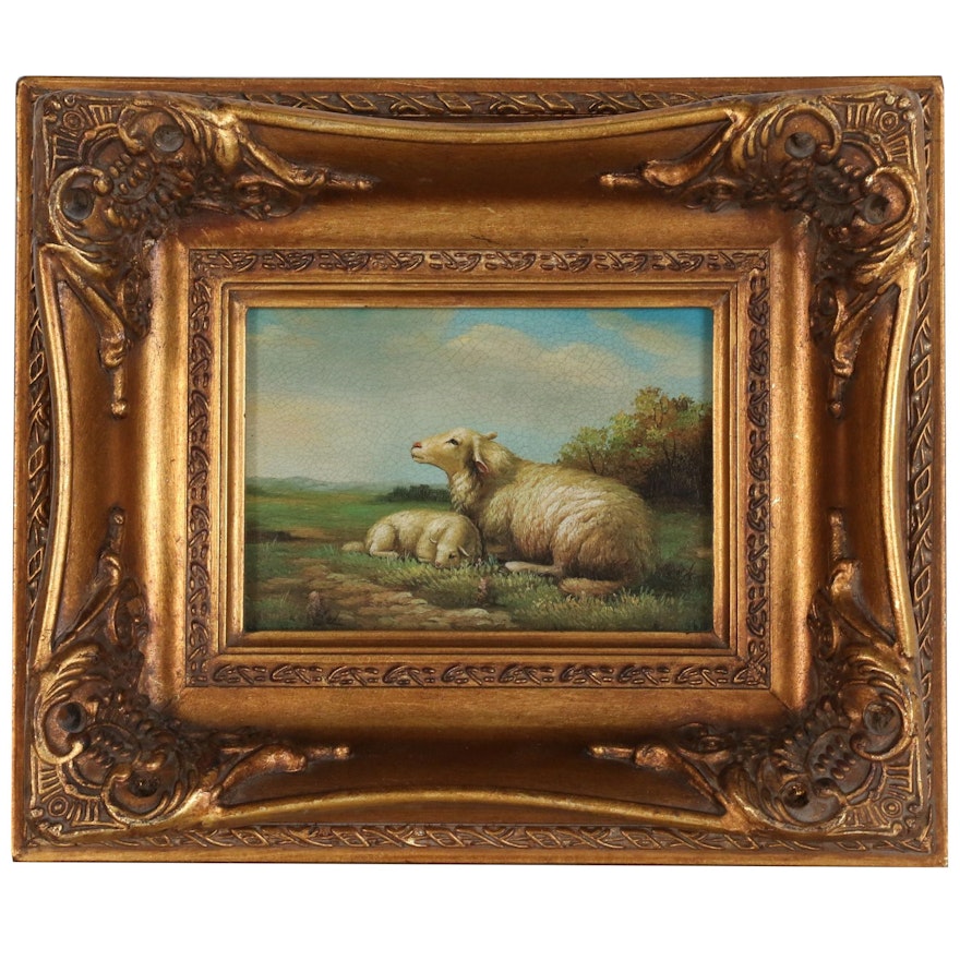 Offset Lithograph of Sheep