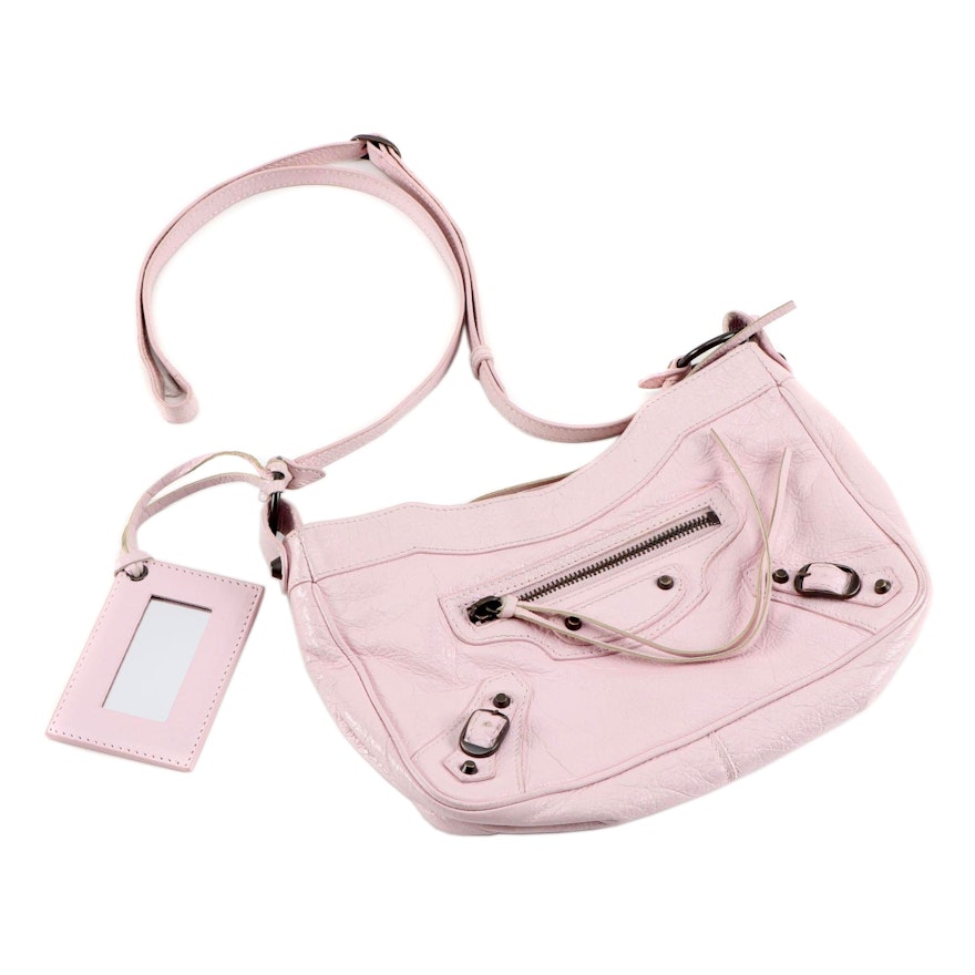 Balenciaga Classic Hip Crossbody Bag in Pink Agneau Leather