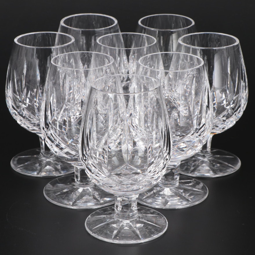 Waterford Crystal "Lismore" Small Brandy Glasses, Mid to Late 20th Century