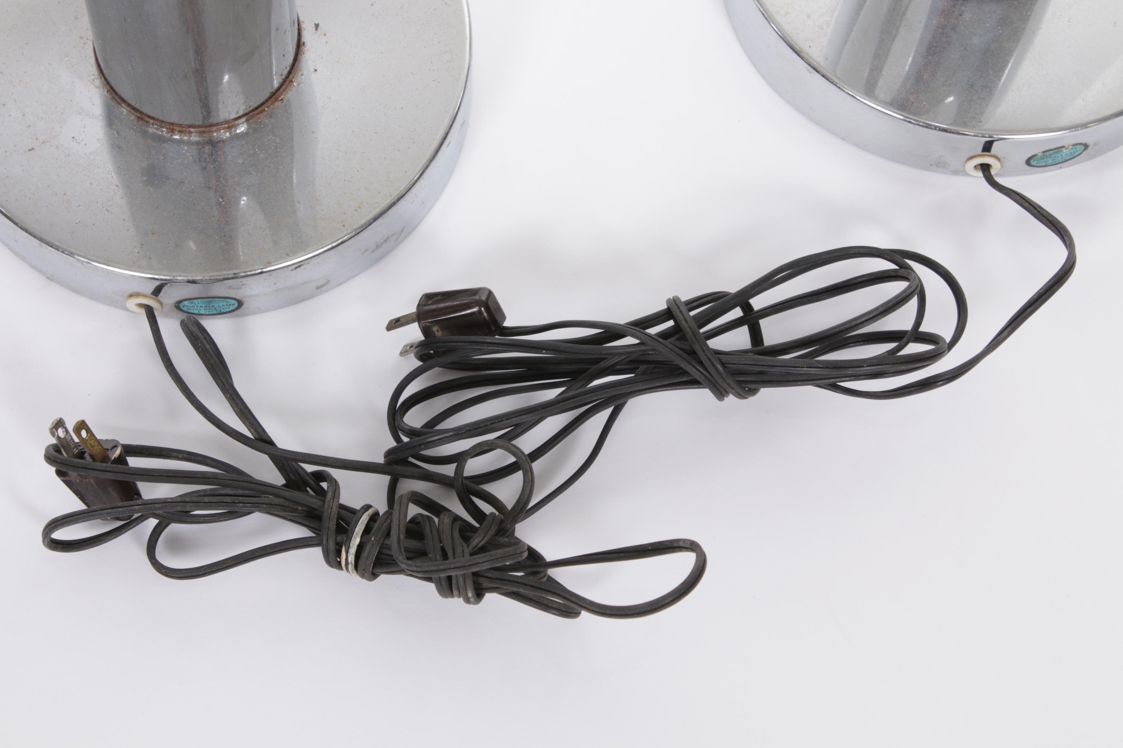 Mid Century Modern Chrome Multi Globe Table Lamp