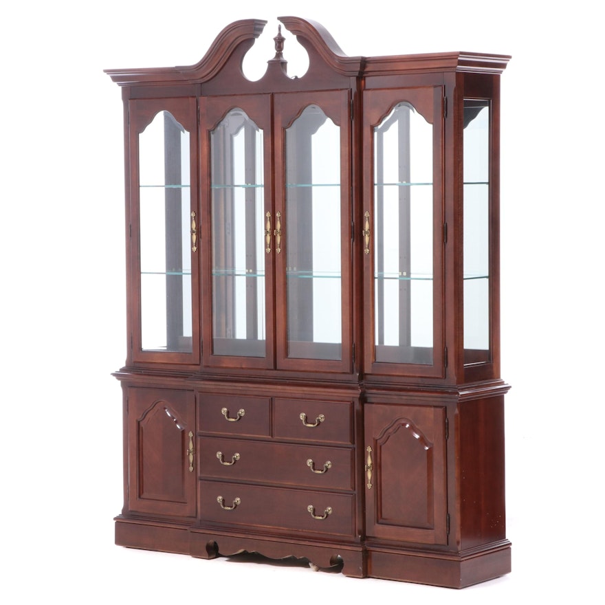 Thomasville "Impressions" Cherry Breakfront China Cabinet