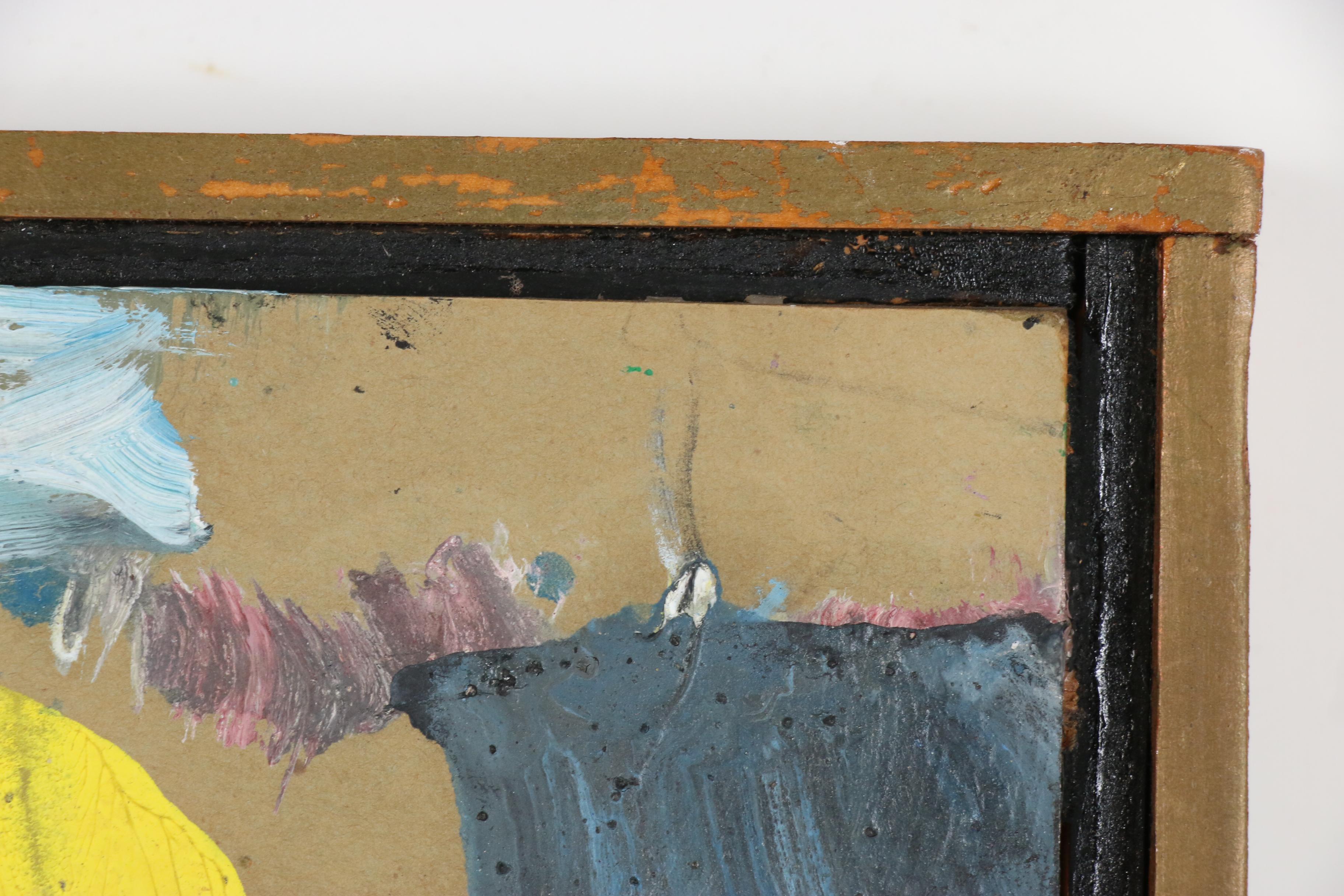 Abstract Oil Painting Attributed to Peter Busa "Breaker", 1961