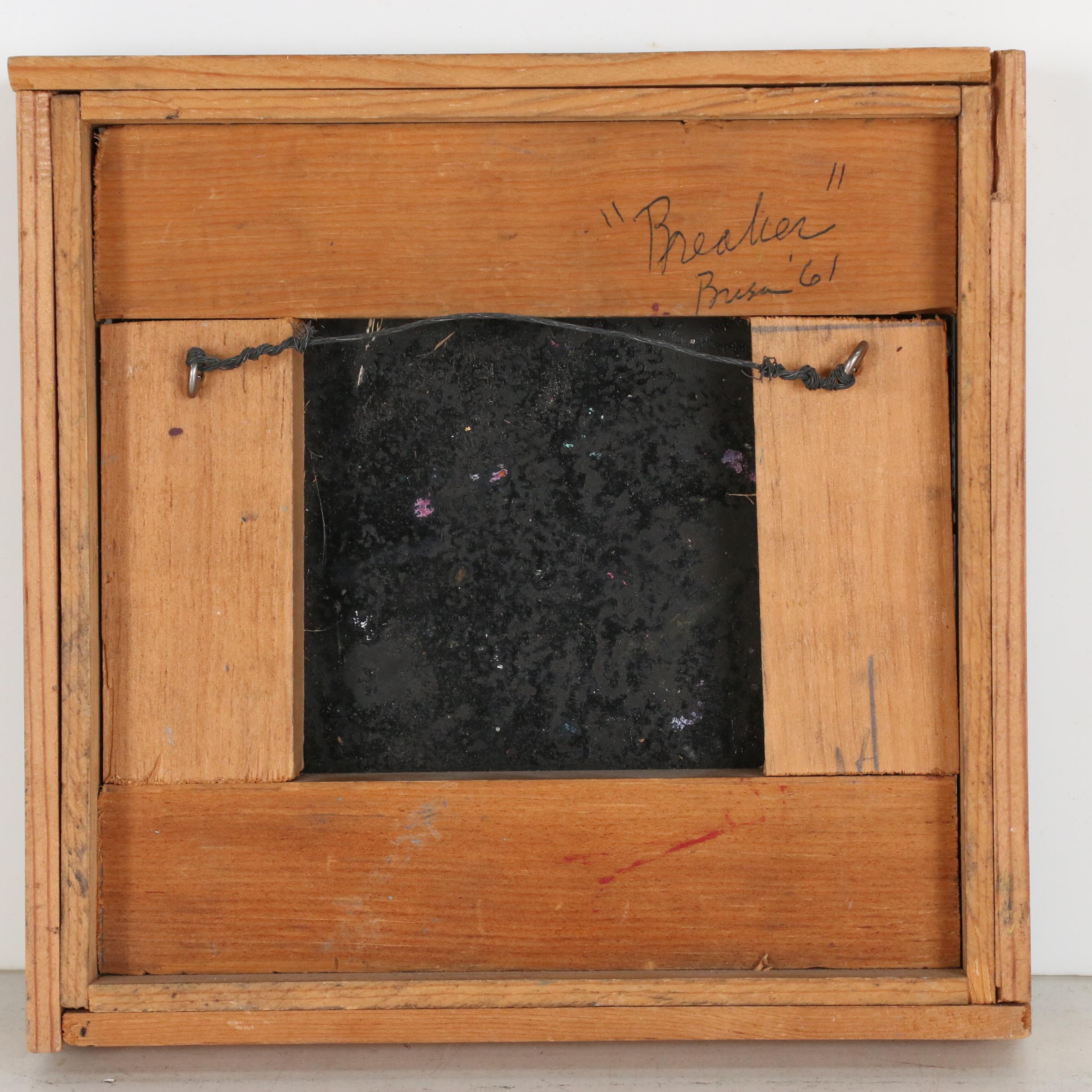 Abstract Oil Painting Attributed to Peter Busa "Breaker", 1961