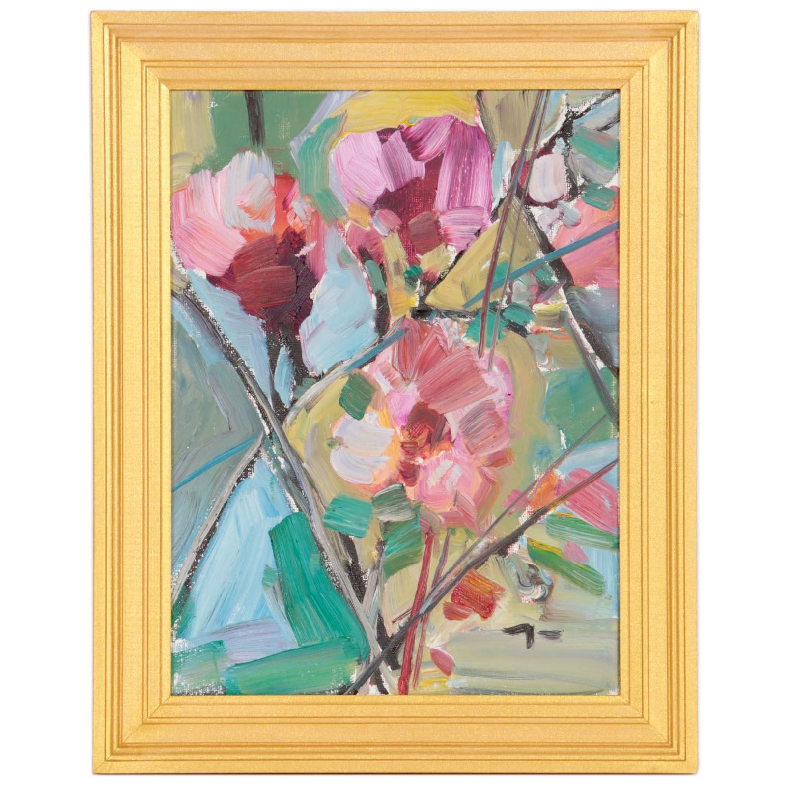 Jose Trujillo Oil Painting "Cherry Blossoms", 2019