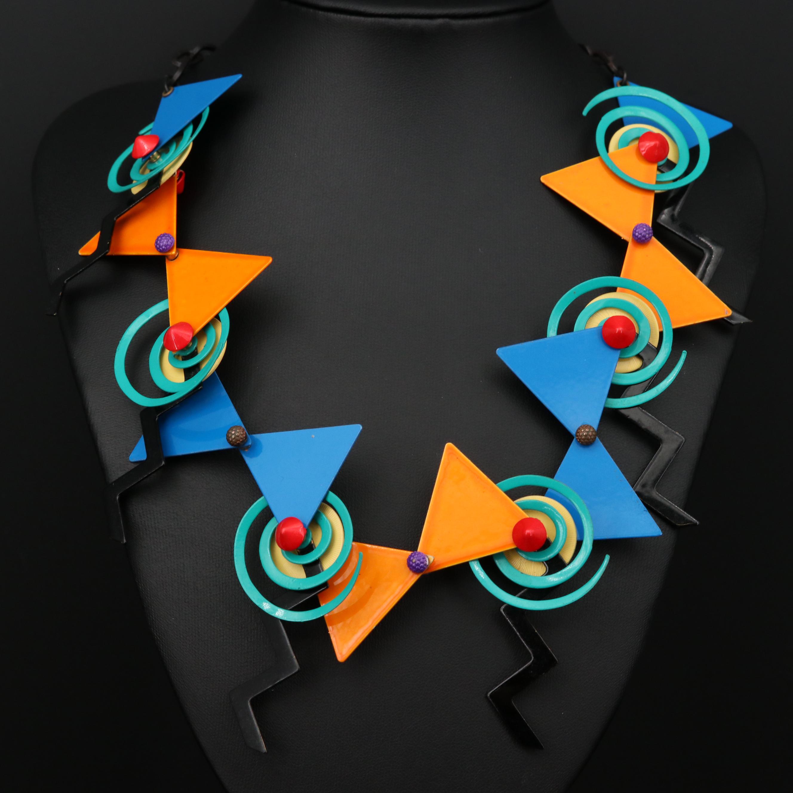 Eve Kaplin Memphis Era Kinetic Necklace