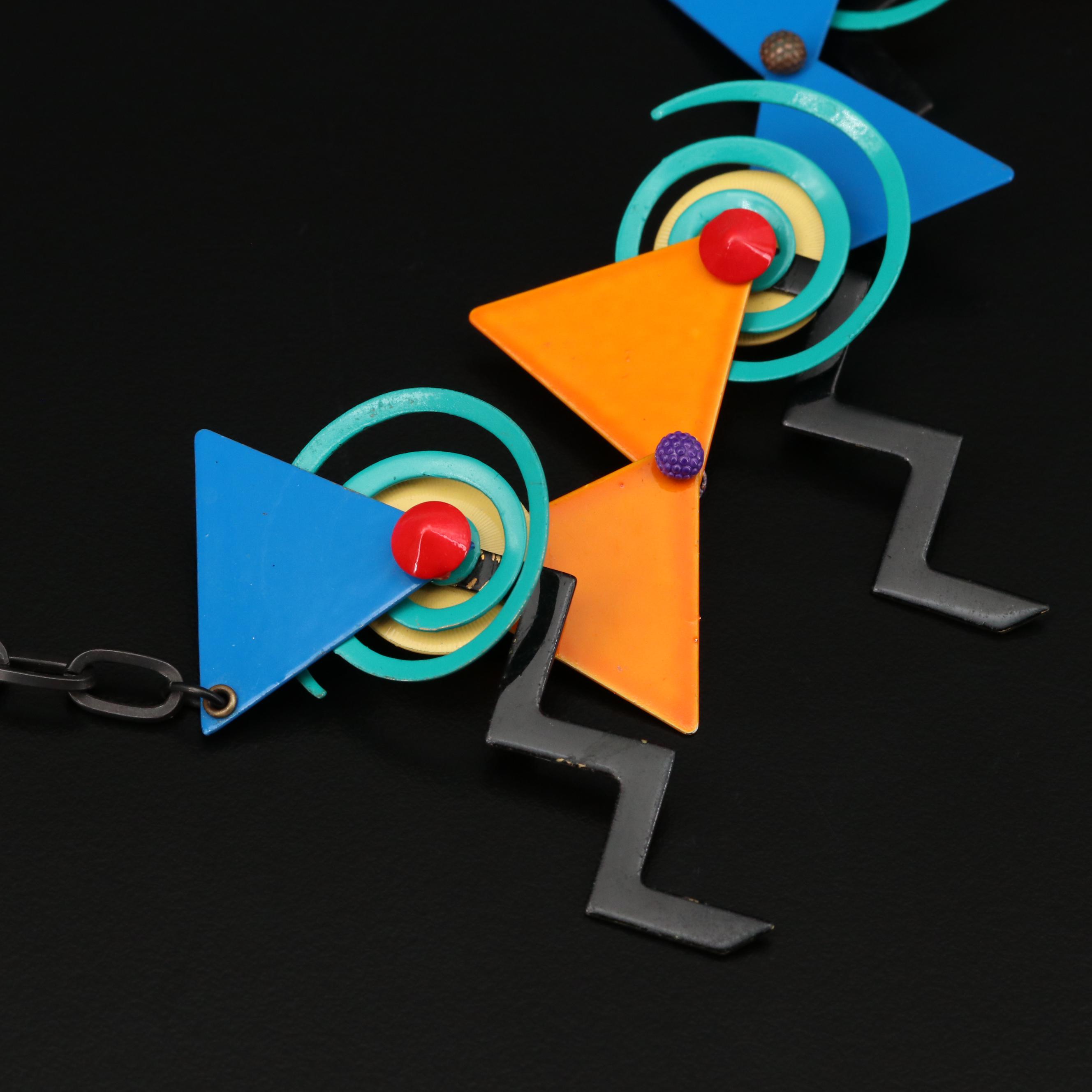 Eve Kaplin Memphis Era Kinetic Necklace