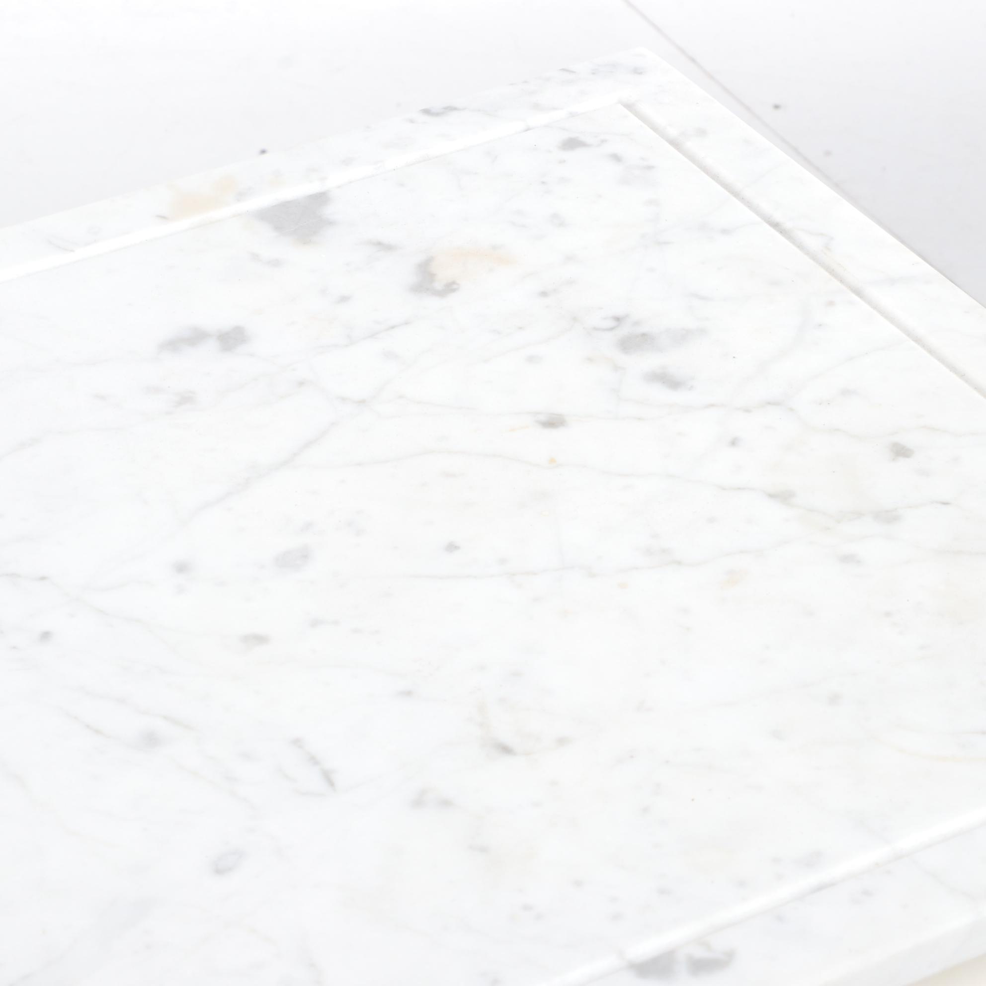 Williams-Sonoma "Hampstead" White Lacquer Marble Top Nightstand