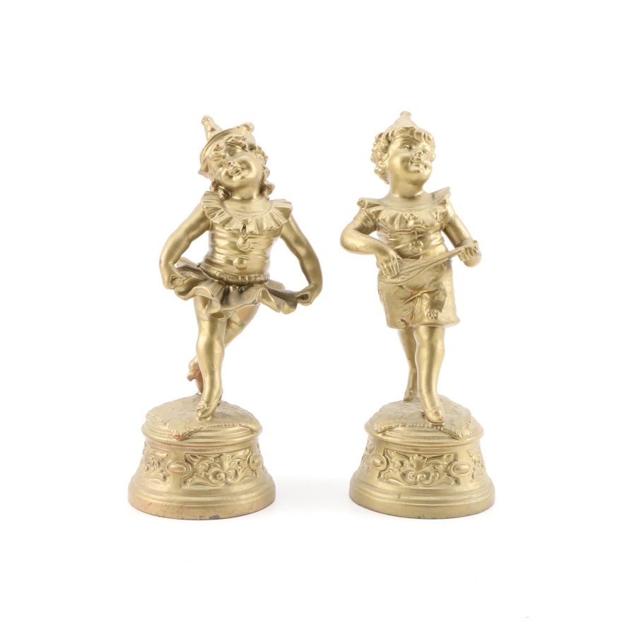 d'Ore Cast Metal Dancing Figural Sculptures