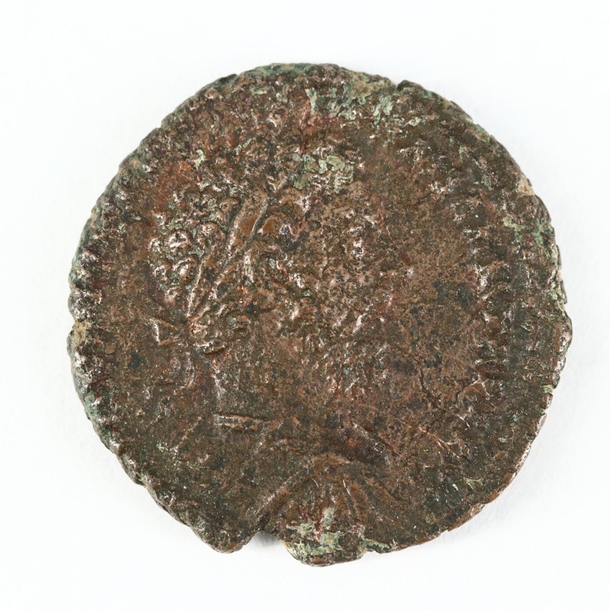 Ancient Roman Imperial AE As Coin of Marcus Aurelius, ca. 177 A.D.