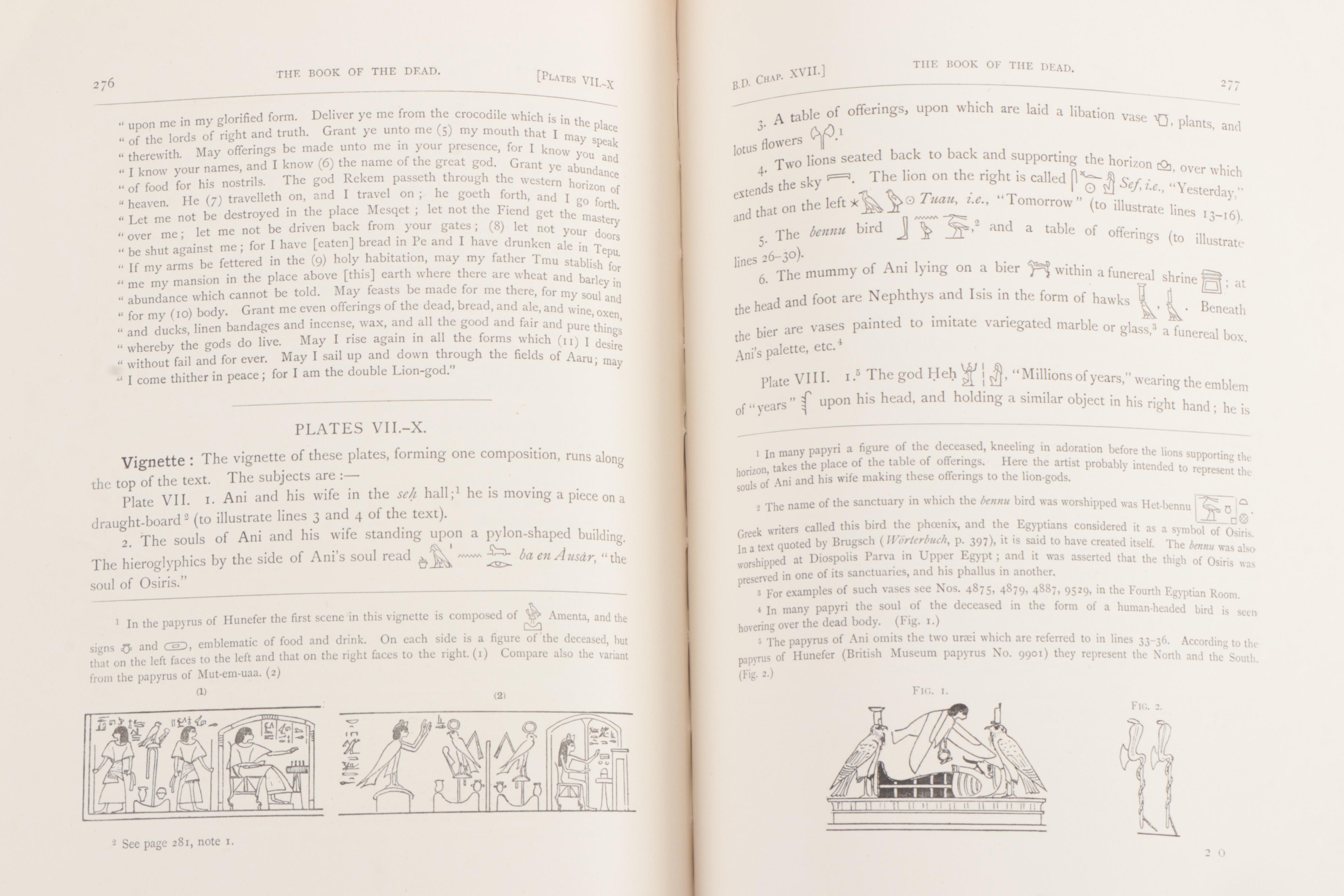 1895 First Edition "The Book of the Dead: The Papyrus of Ani" by E.A. Wallis