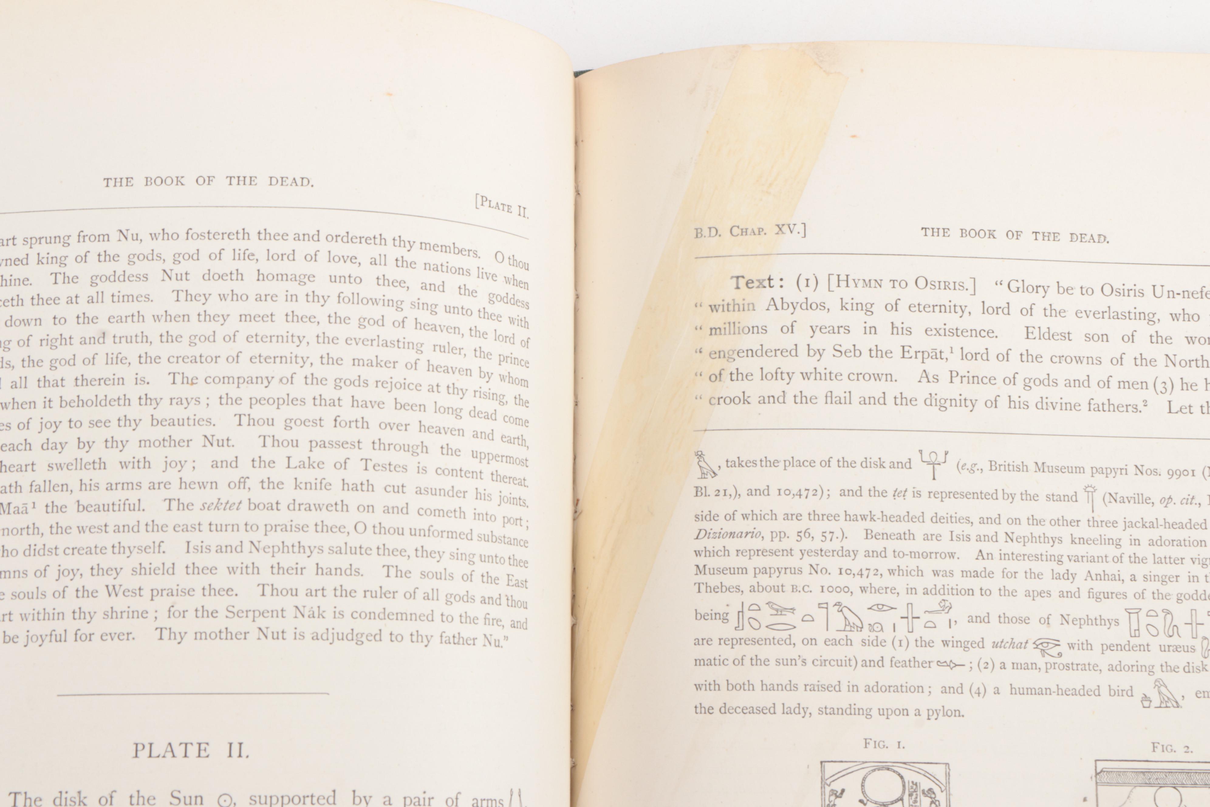 1895 First Edition "The Book of the Dead: The Papyrus of Ani" by E.A. Wallis