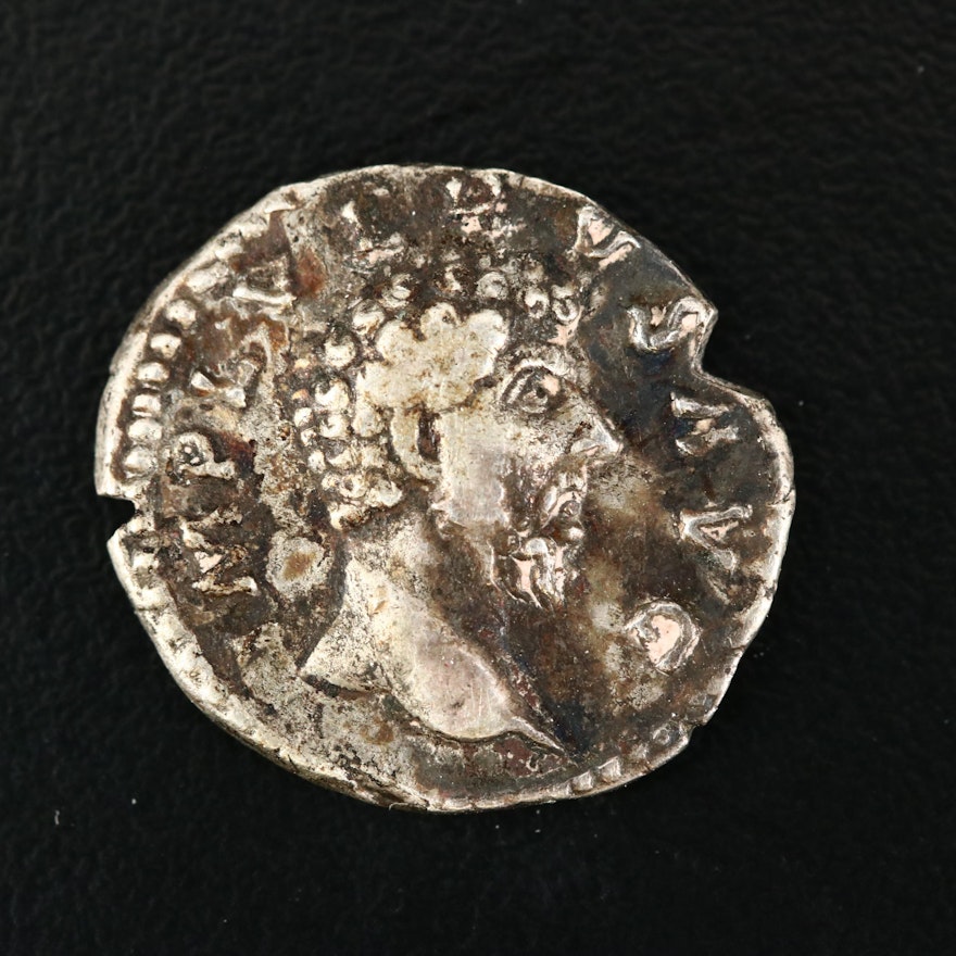 Ancient Roman Imperial AR Denarius of Lucius Verus, ca. 162 A.D.