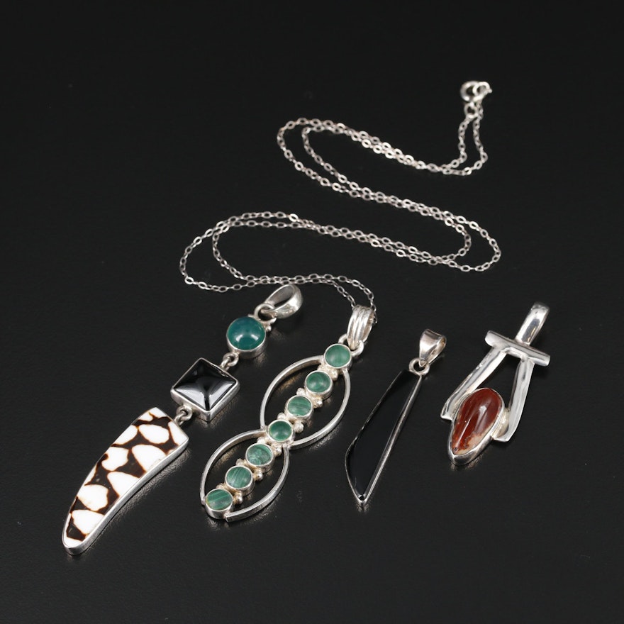 Sterling Necklaces and Pendants Including Southwestern Pieces
