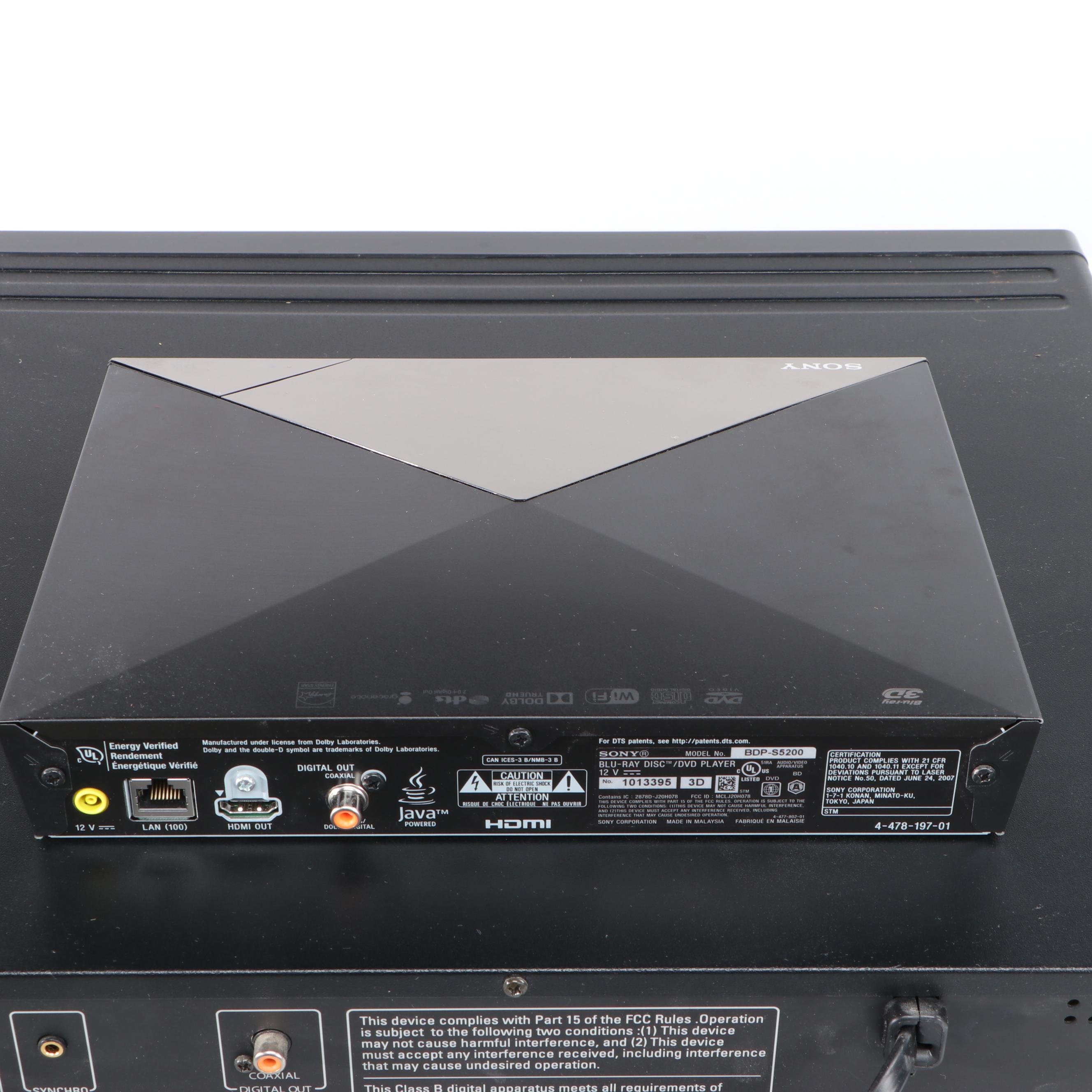 Denon 5 Disc CD Player and Receiver with Sony Blu-Ray DVD Player