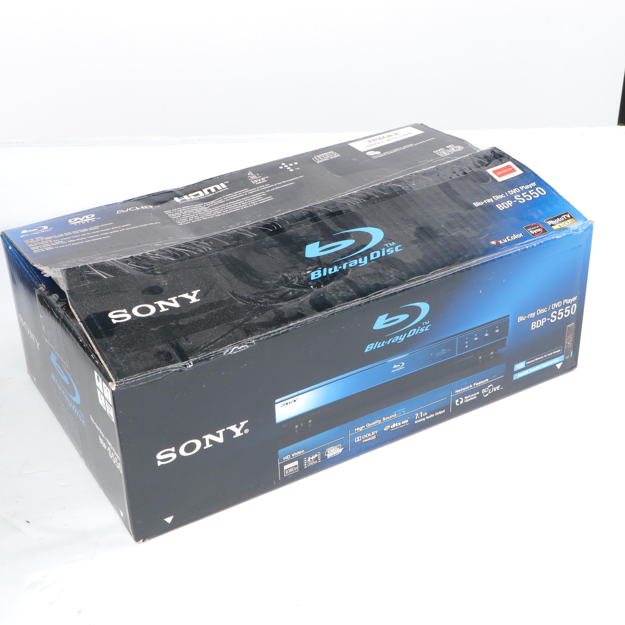 Denon 5 Disc CD Player and Receiver with Sony Blu-Ray DVD Player
