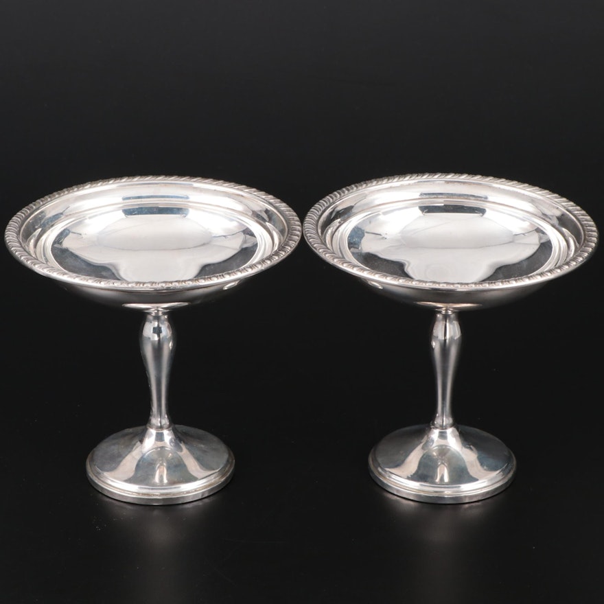 Revere Weighted Sterling Silver Compotes, Mid to Late 20th Century