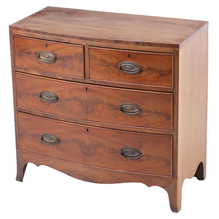 Regency Mahogany Bowfront Chest of Drawers, Early 19th Century