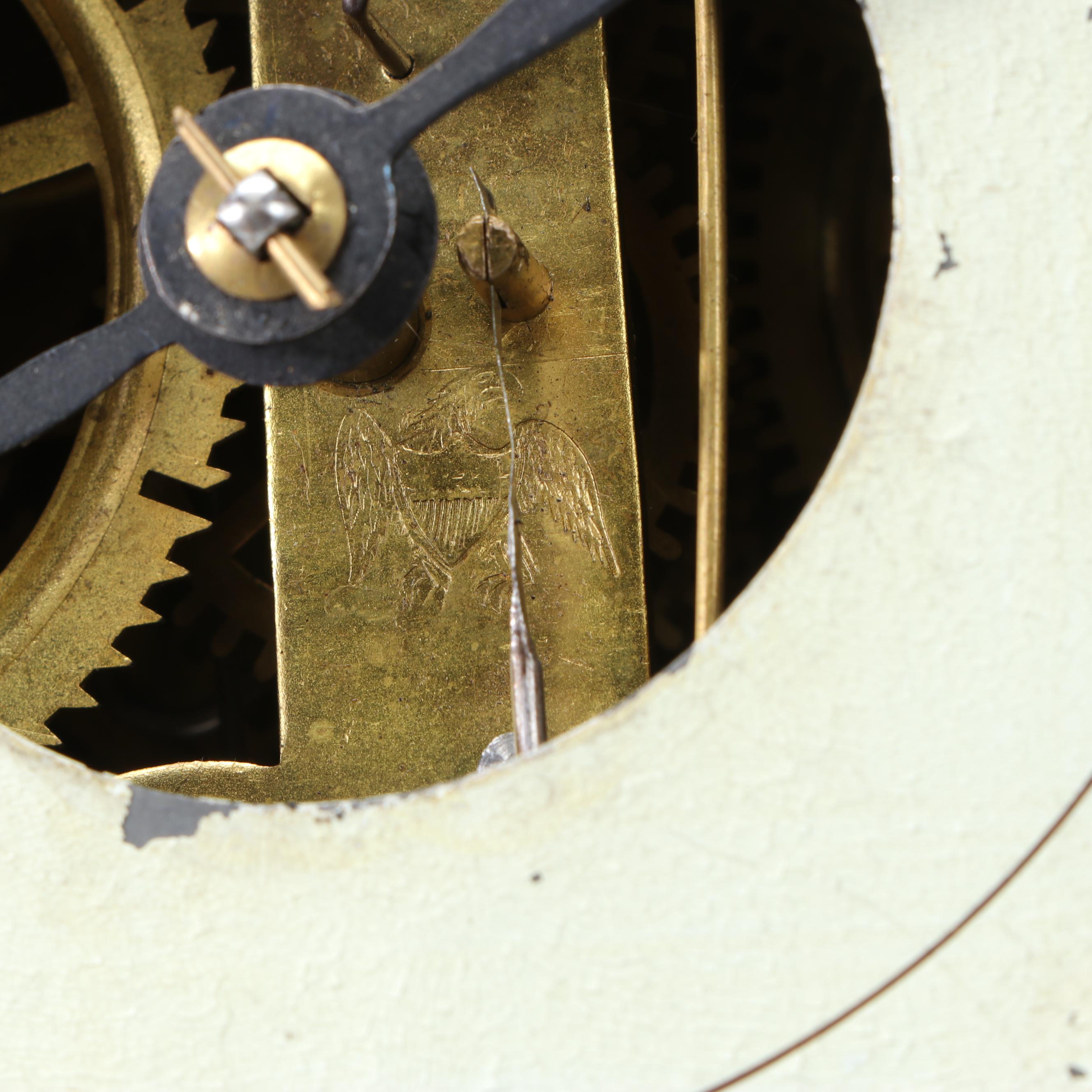 Seth Thomas 8 Day Pillar Mantel Clock with Reverse Glass Painting